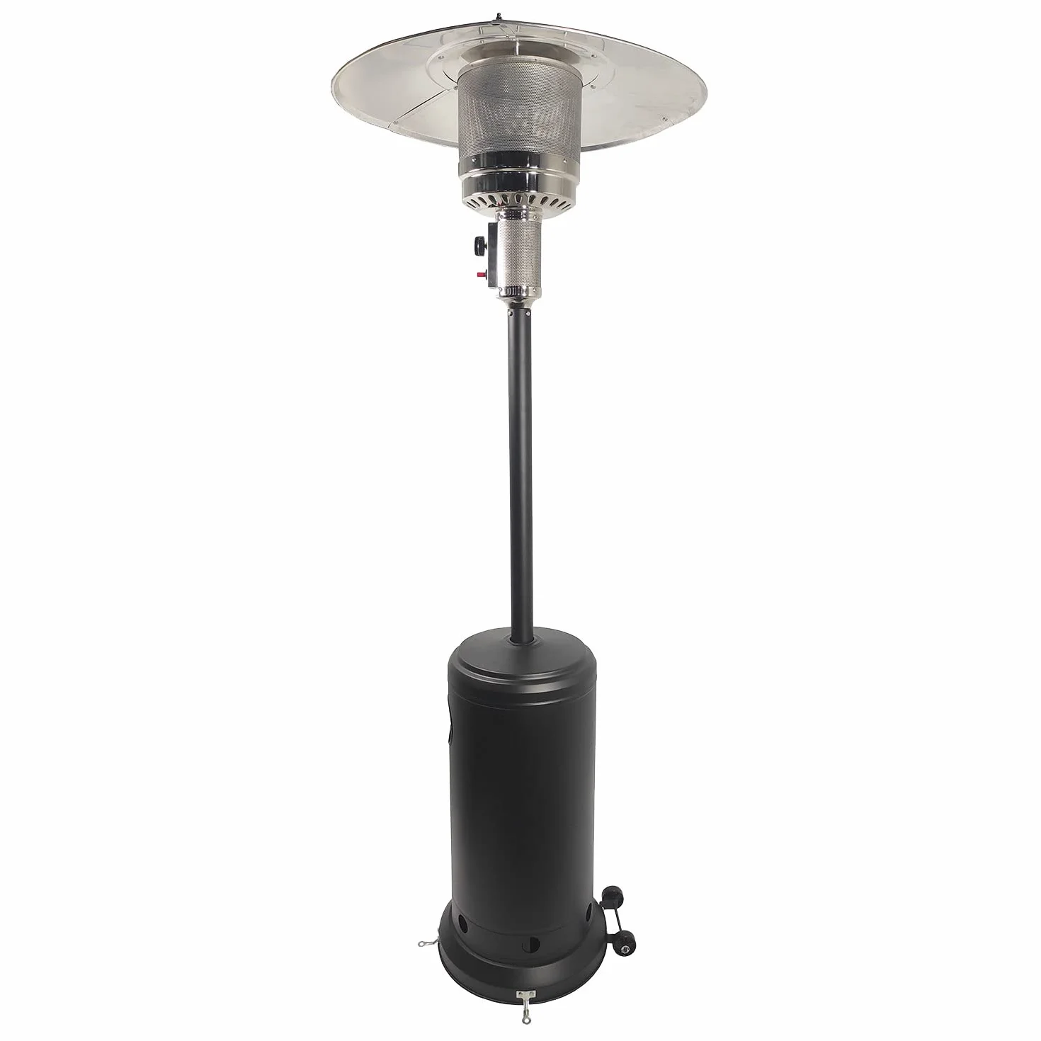 Parasol chauffant OSLO gaz acier noir avec housse protection