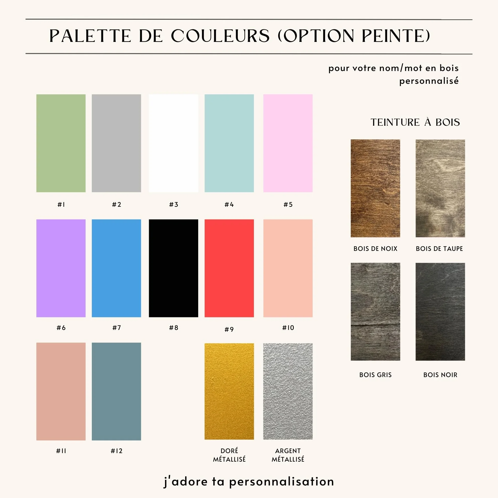 Prénom bois personnalisé 20-96 cm décoration chambre enfant fait main