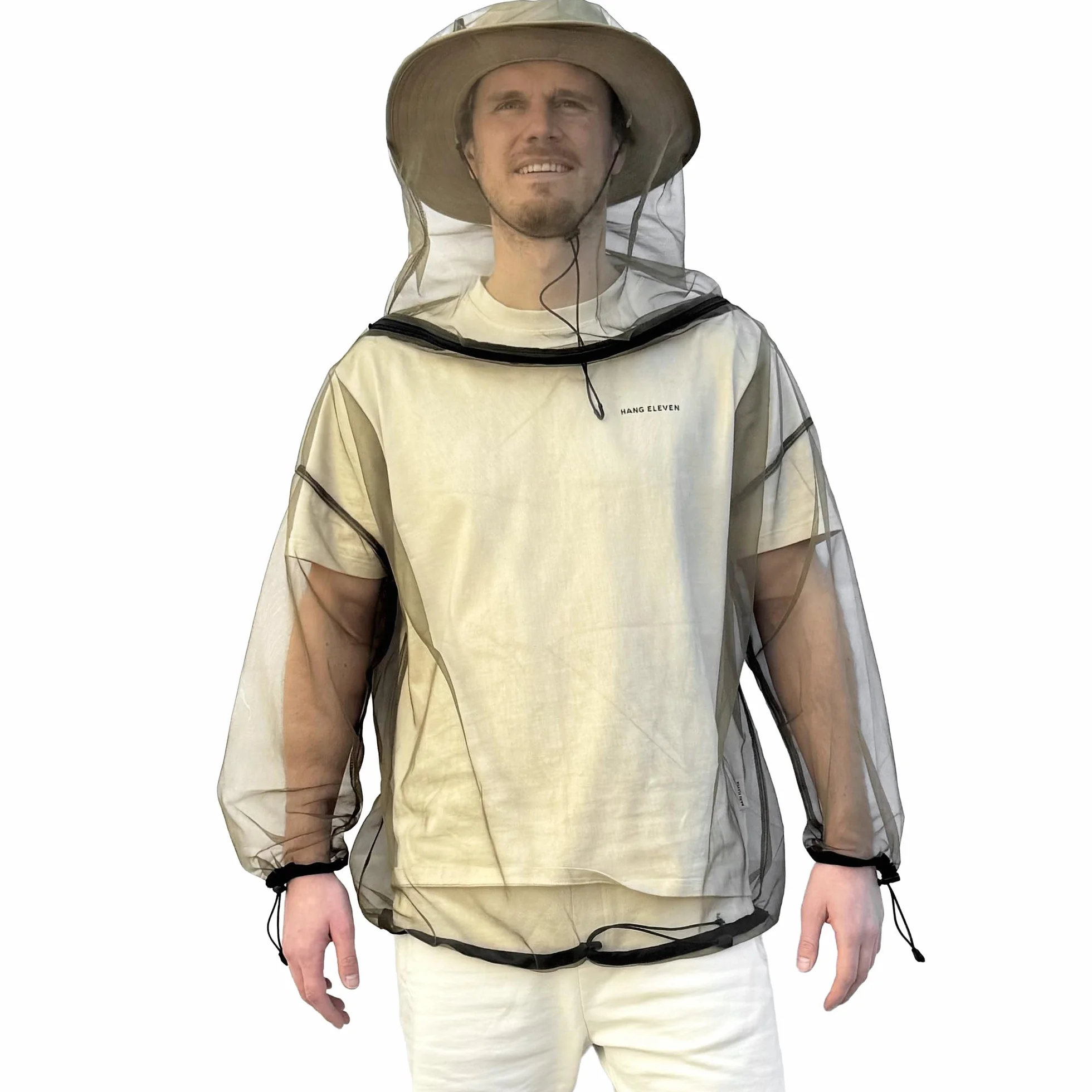 Veste Moustiquaire Anti-Insectes avec Fermeture Éclair – Vêtement de Protection No Bite – Veste à Capuche pour Hommes et Femmes – Protection Extérieure pour Voyage, Camping, Jardin, Safari & Pêche