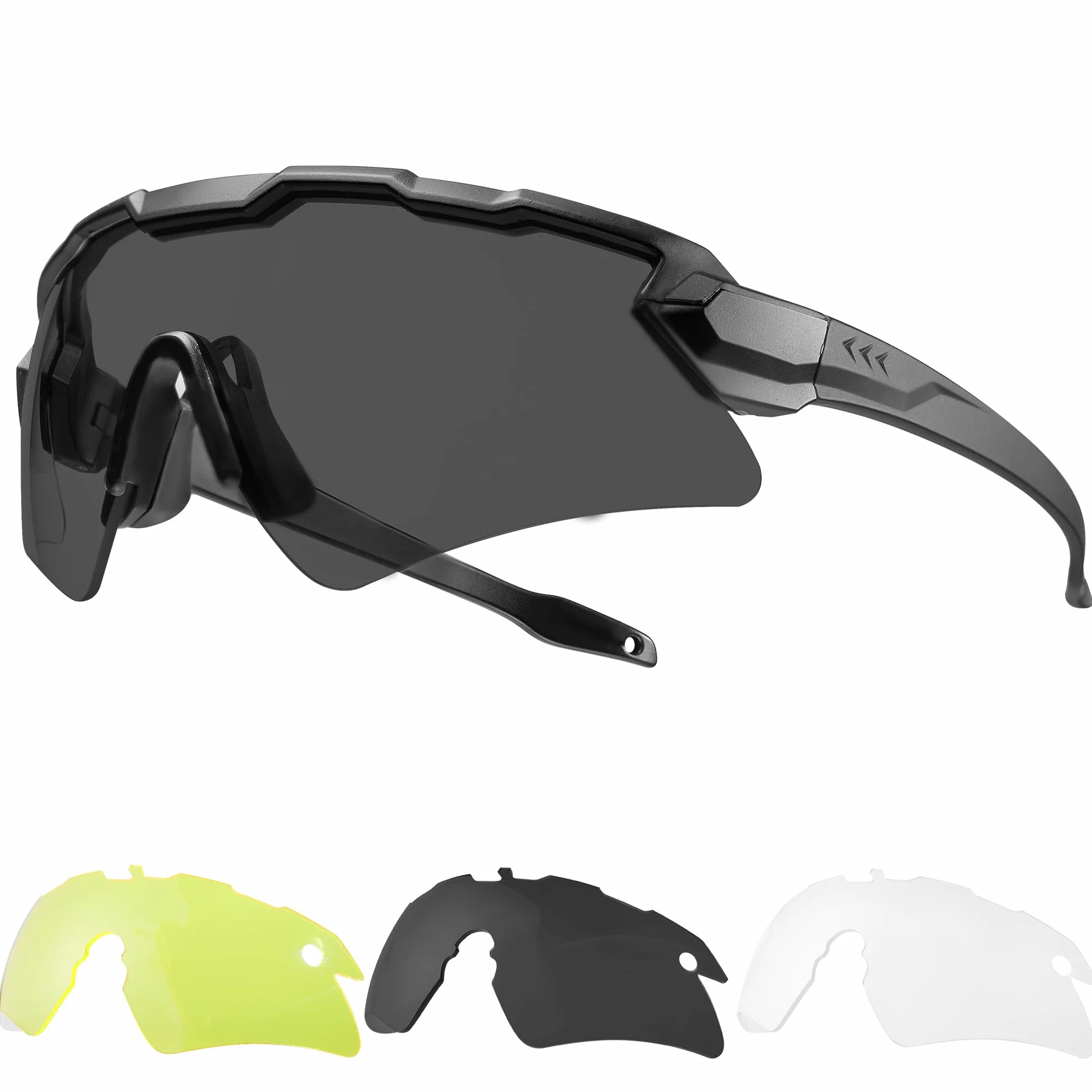 1TG Tactical Lunettes de vélo, airsoft, lunettes de protection tactiques, lunettes de sport, lunettes de soleil pour homme, femme, airsoft, paintball, chasse, CS, cyclisme, course, randonnée