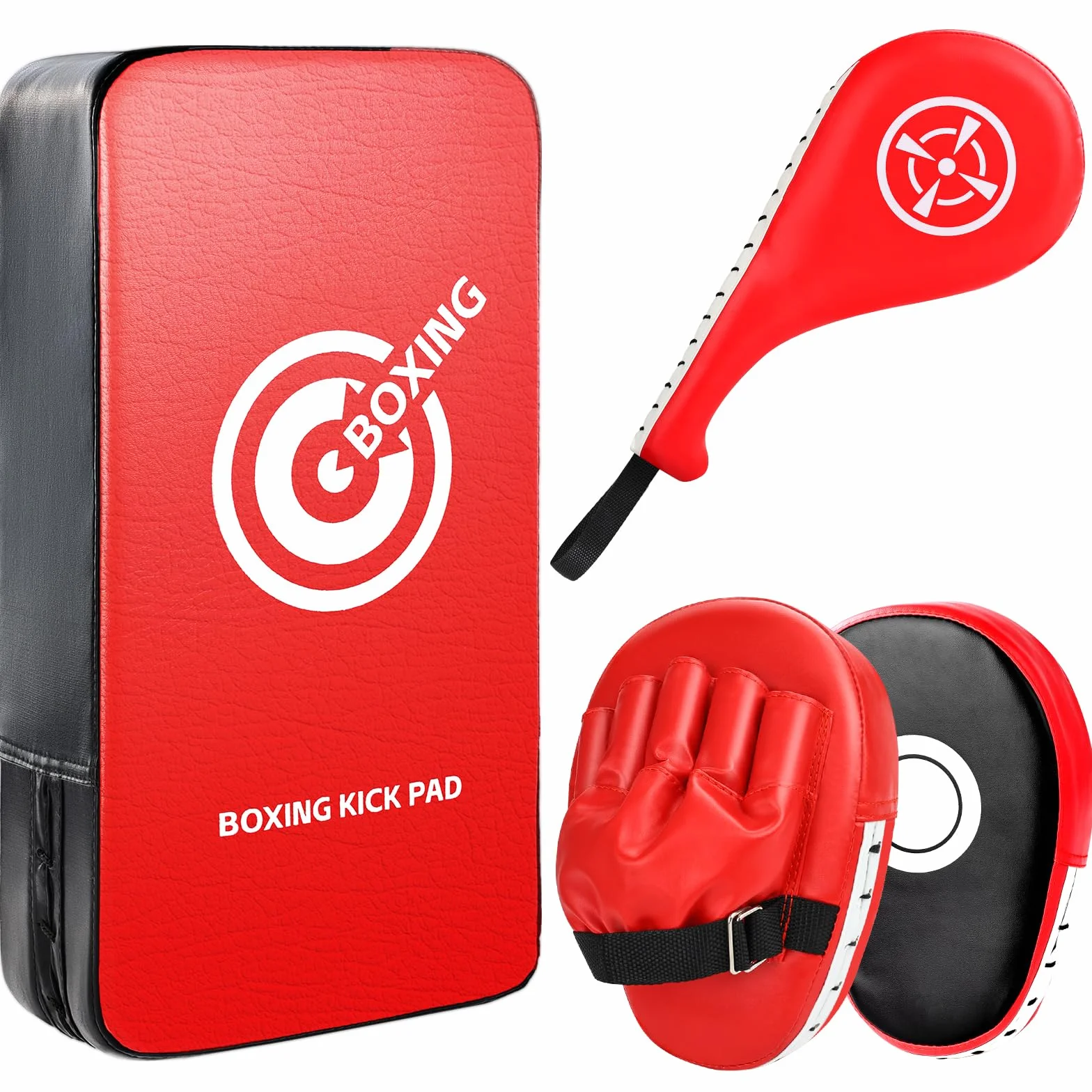 NZQXJXZ Ensemble de Kick Pads pour Enfants et Adolescents – Kick Pad Taekwondo, Patte d’ours Courbée & Double Paddle de Coup de Pied, Accessoire d’Arts Martiaux Sûr pour Boxe,Coups de Poing et de Pied