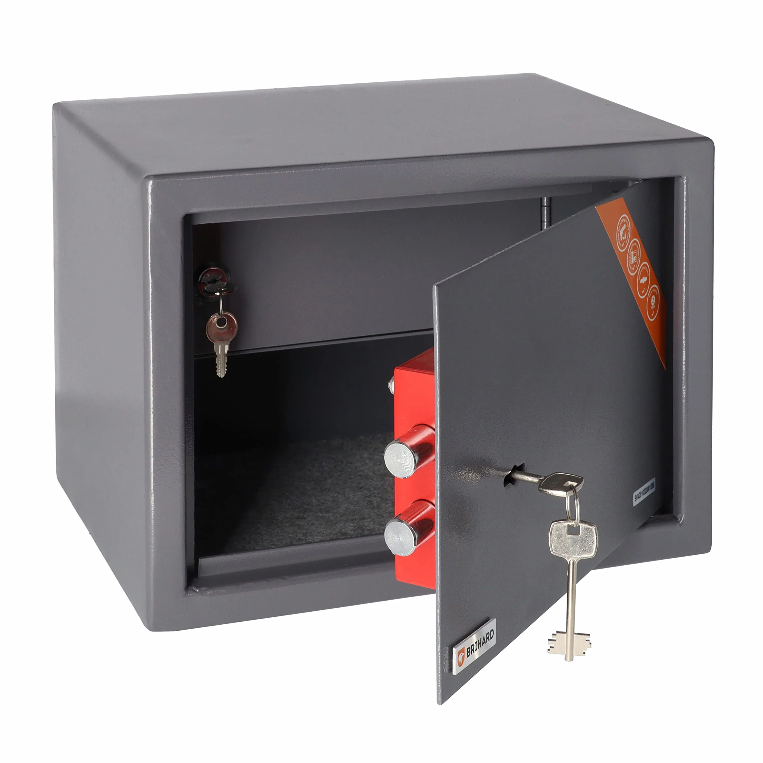 Armes à Feu et Munitions - 25x35x25cm - Capacité 20L - Coffre-fort à Parois épaisses pour la Sécurité de Votre Maison ou Votre Voiture
