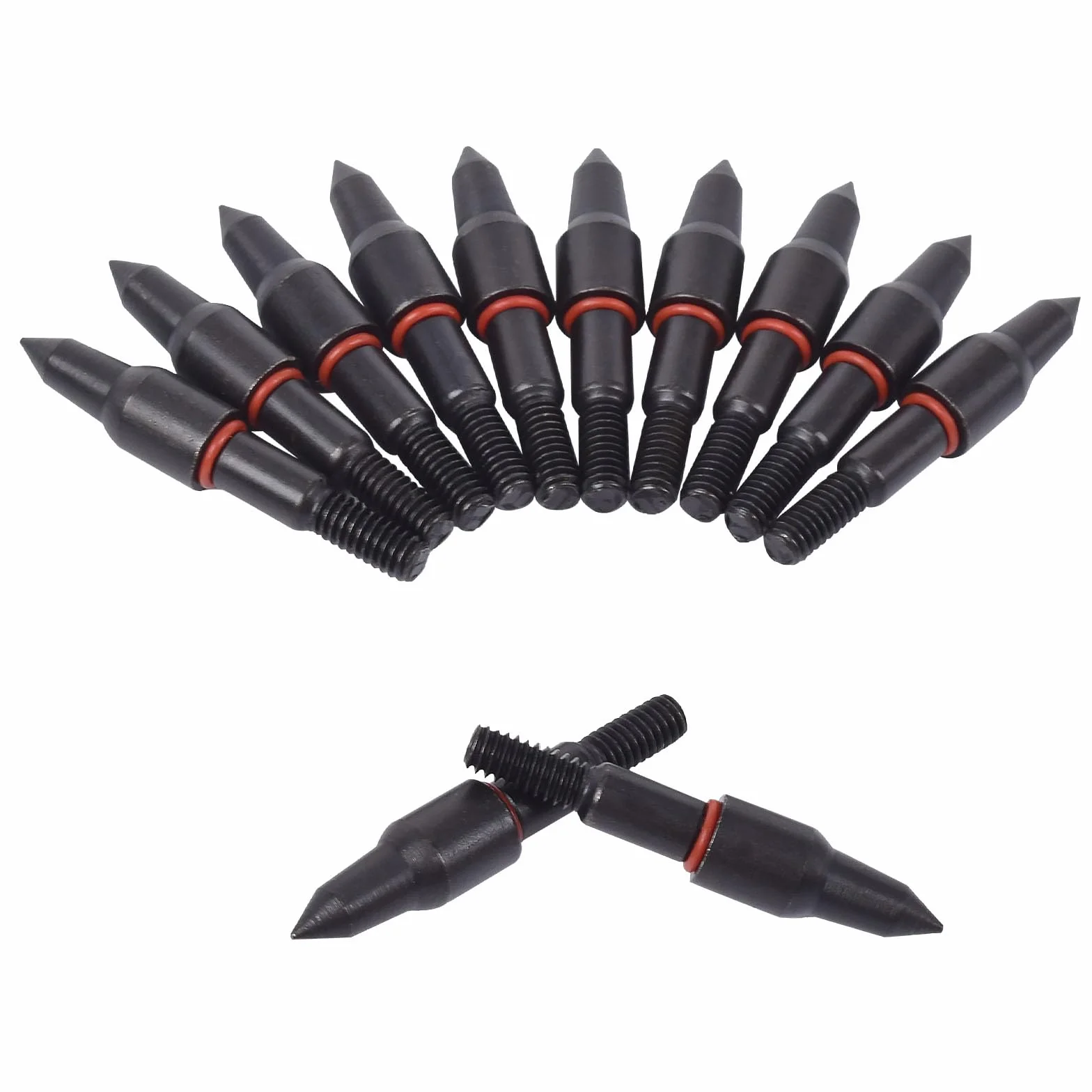 Lot de 12 pièces / 24 pièces - Noir - Vis - Flèches de tir à l'arc - Pointes sauvages - Arbalète - Pointe de flèche pour aiming pratique, chasse, cibles de précision, tir (12 pièces/24 pièces)