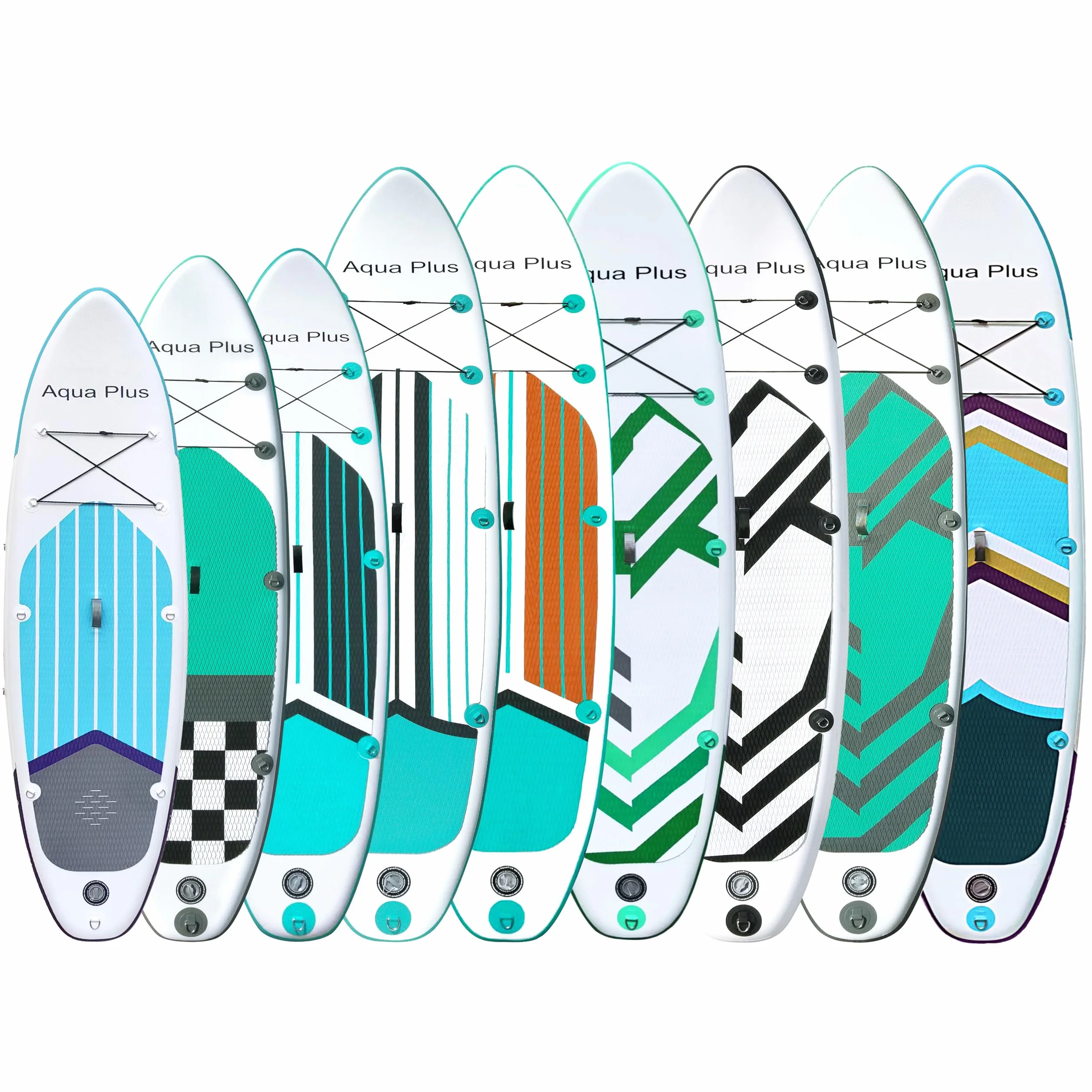 Aqua Plus Sup Gonflable de 15 cm d'épaisseur pour Tous Les Niveau x de compétence Planche à pagaie Debout, pagaie, Pompe, Sac à Dos de Voyage ISUP, Laisse, bandoulière, Jeune, Adulte