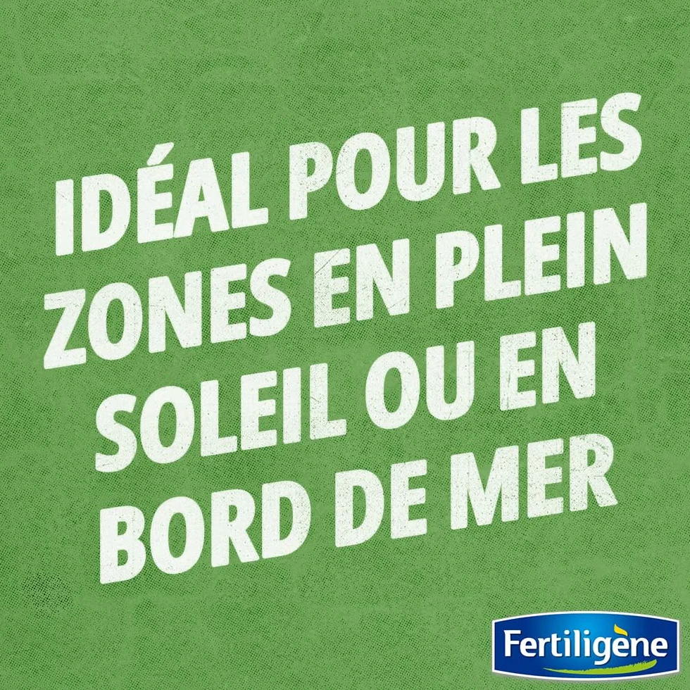 FERTILIGÈNE Semences Gazon Terrain Sec Ensoleillé 875g Haute Résistance Sécheresse Chaleur Moins Arrosage 35 m²
