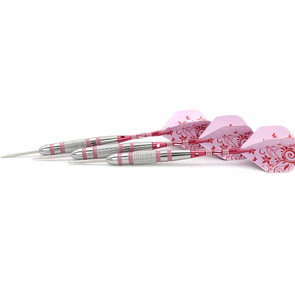 CUESOUL Ensemble de fléchettes à Pointe en Acier 21/22/23 Grammes avec Manches en Aluminium Durable 3 fléchettes Sac de fléchettes/étui