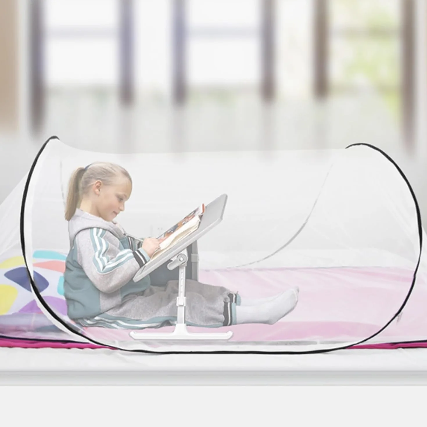 Moustiquaire Pliable Ultra légère, Tente de Camping Portable, lit moustiquaire Familial, Installation Facile et Rapide