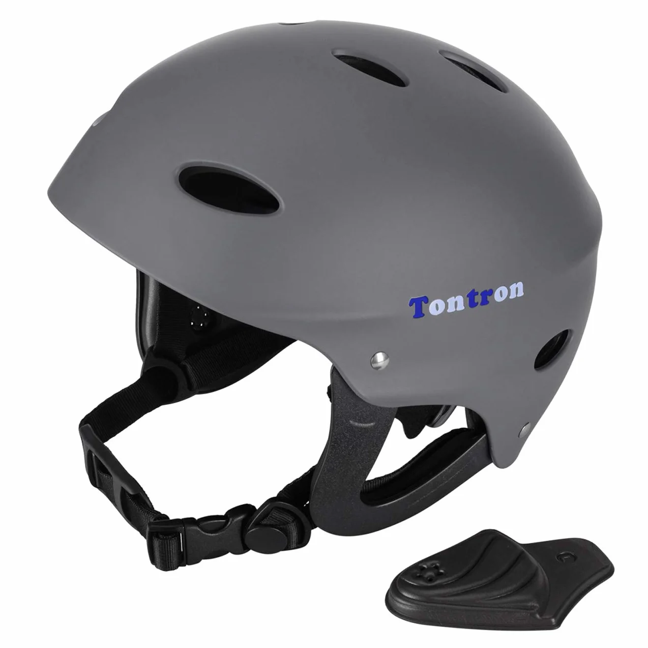 Tontron Classic Wakeboard kayak kitesurf Casque de sport nautique (gris mat, L)