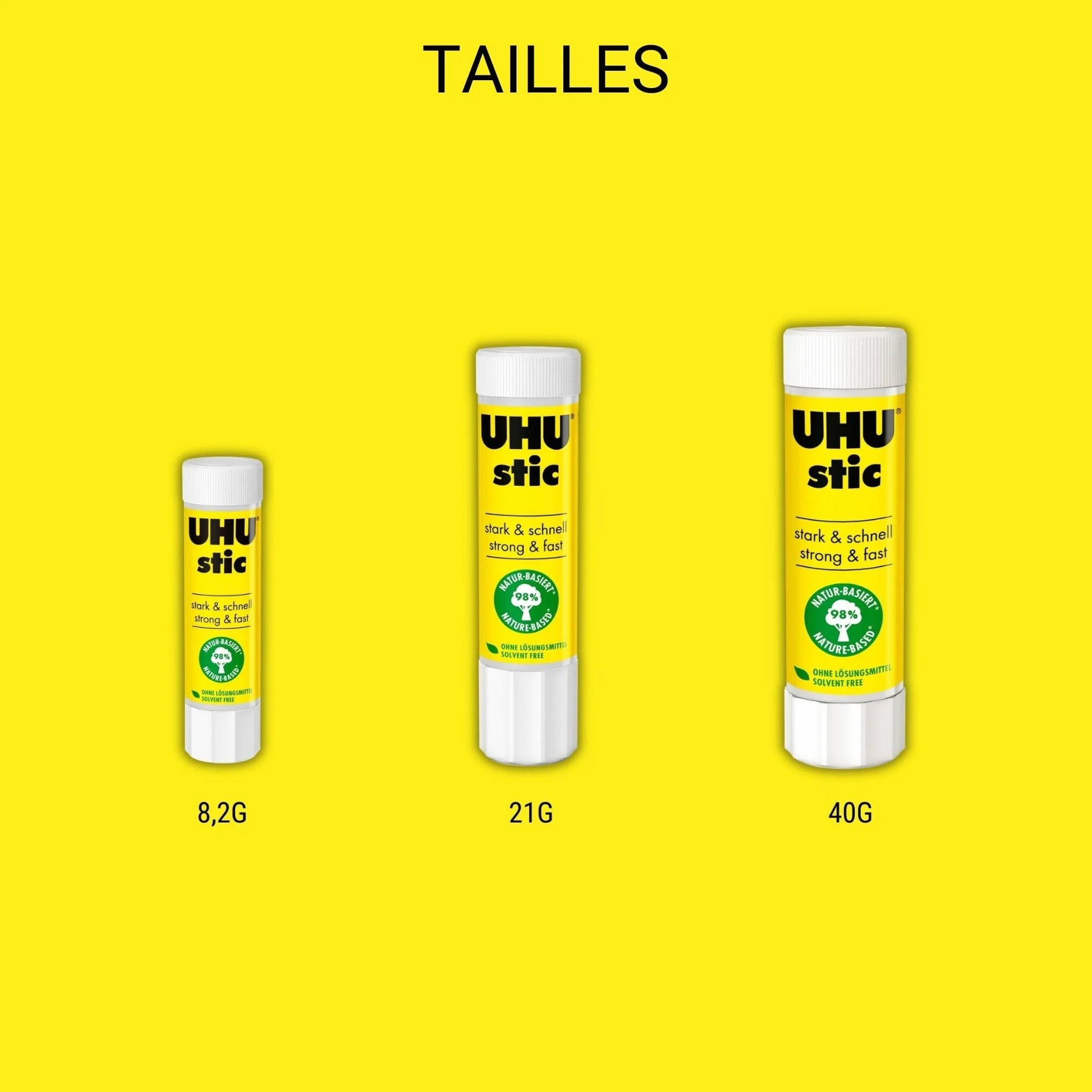 UHU Stic Bâton de Colle Sans Solvants Colle Enfant Lot de 5 x 21 g