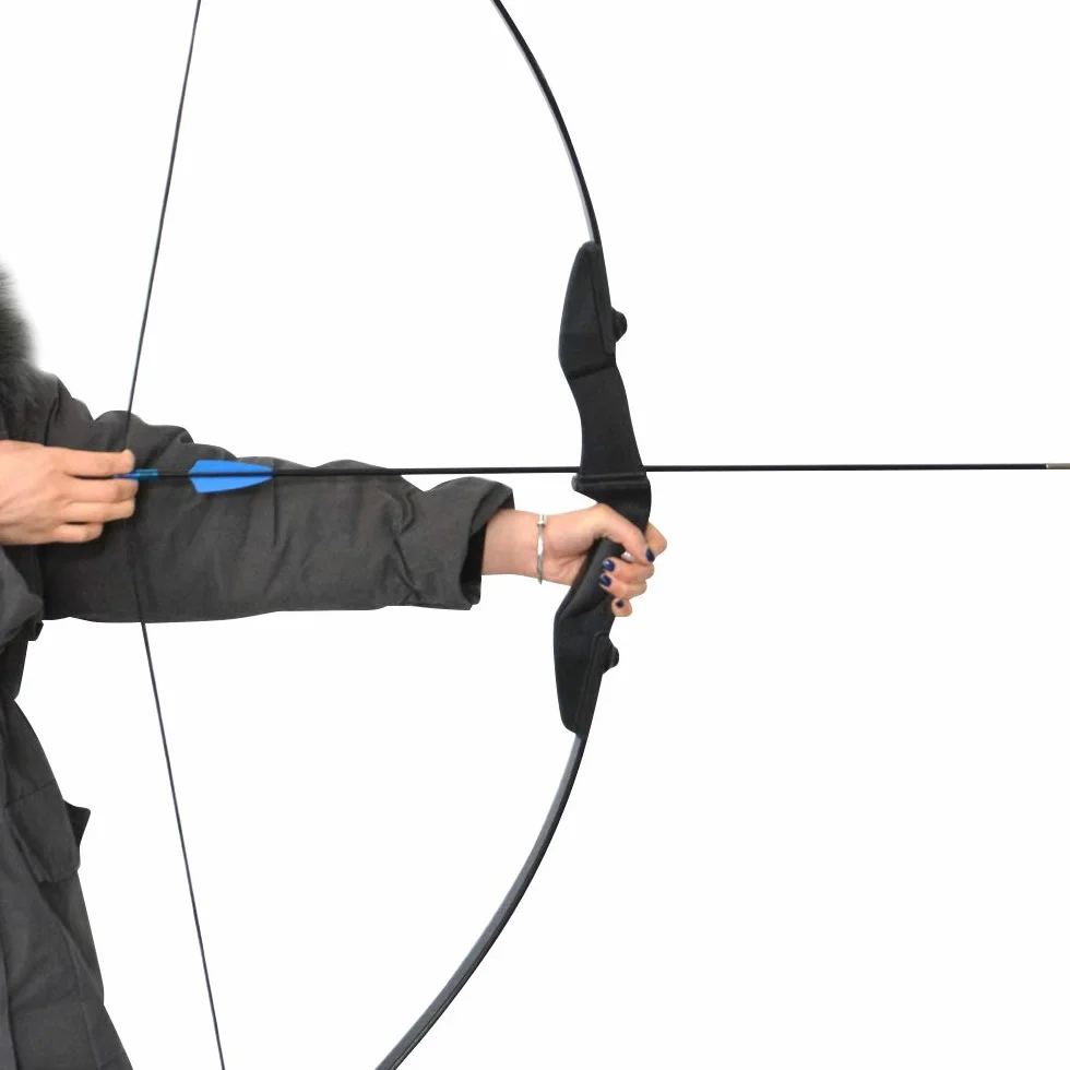 30-40lbs Bow and Arrow Set Youth Beginner Bow Set avec 6 flèches en Fibre de Verre pour Les débutants dans Le tir à l'arc et la Chasse en Plein air