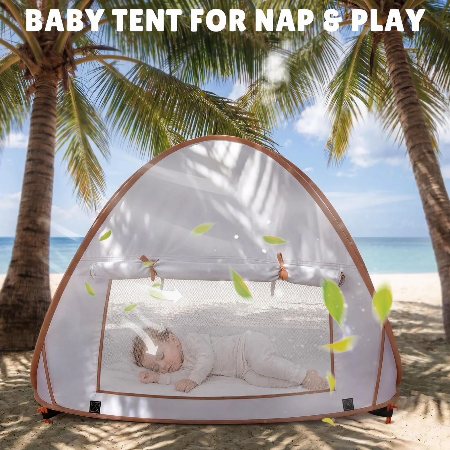 Tente de Plage Anti UV Bébé Portable avec Mini Piscine pour la Plage, Le Jardin, Le Camping et Les Activités en Plein Air