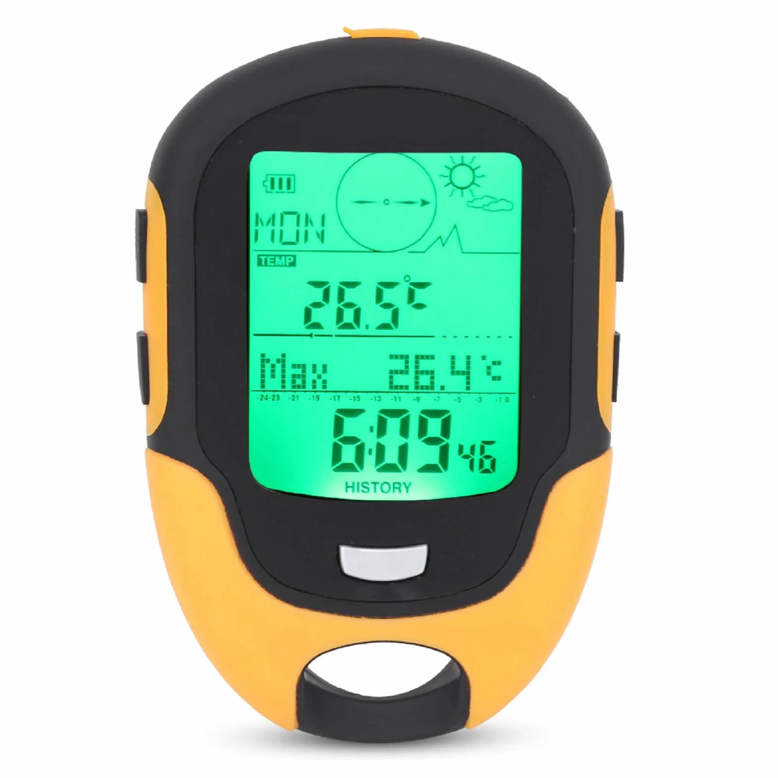 Altimètre De Voiture Multifonctionnel Extérieur FR500 Baromètre Thermomètre Hygromètre Boussole Altimètre Numérique avec Plusieurs Fonctions Altimètre De Randonnée Portable Boussole Enfant