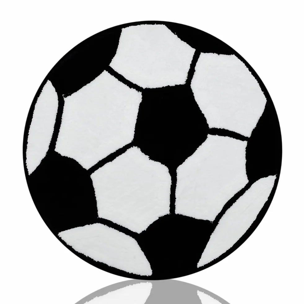 Tapis de Football Rond Antidérapant 60x60cm pour Chambre Enfants Salon