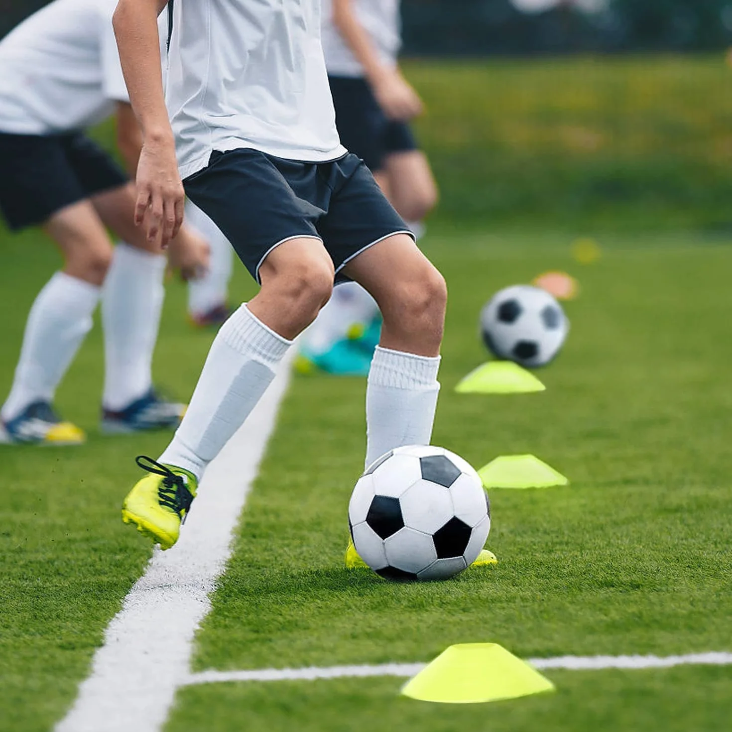 Lot de 50 plots de marquage pour piste de course, football, cricket, rugby
