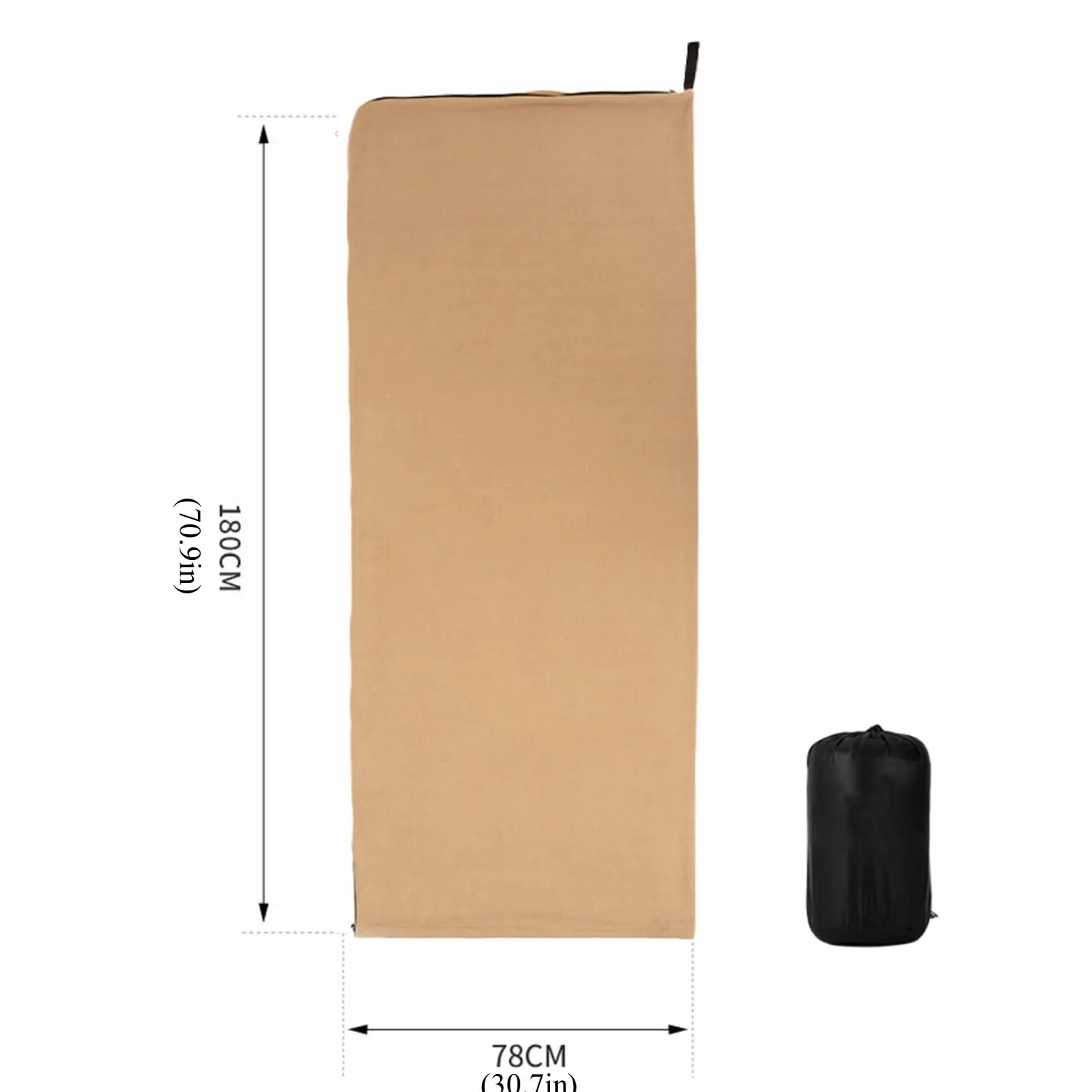 Sac de Couchage, Sac de Couchage Polaire Double Face, Drap de Sac de Couchage Portable pour Parcs, Hôtels, Camping
