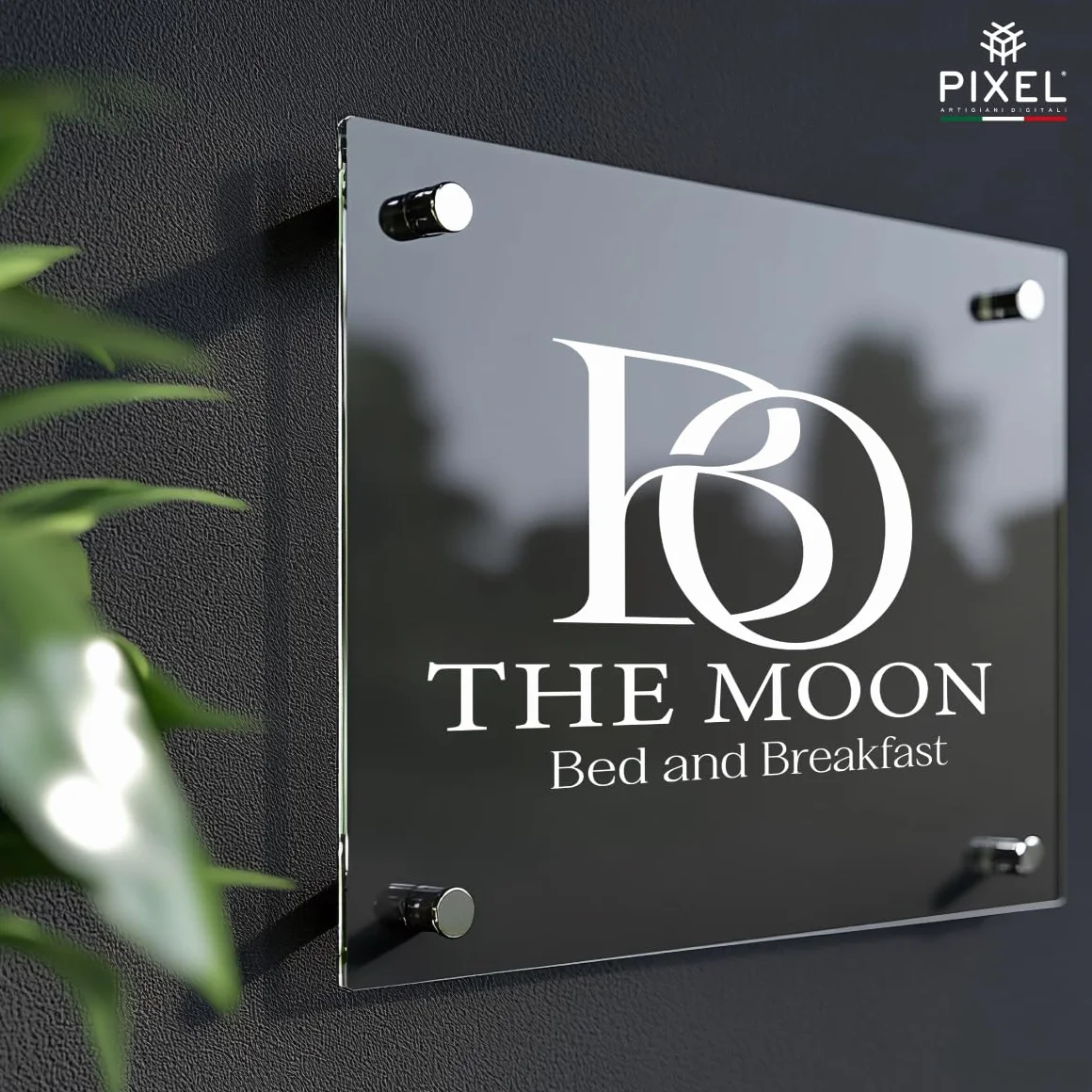 Plaque Personnalisée en Plexiglas pour Extérieur avec Logo, Texte ou Image 20x15