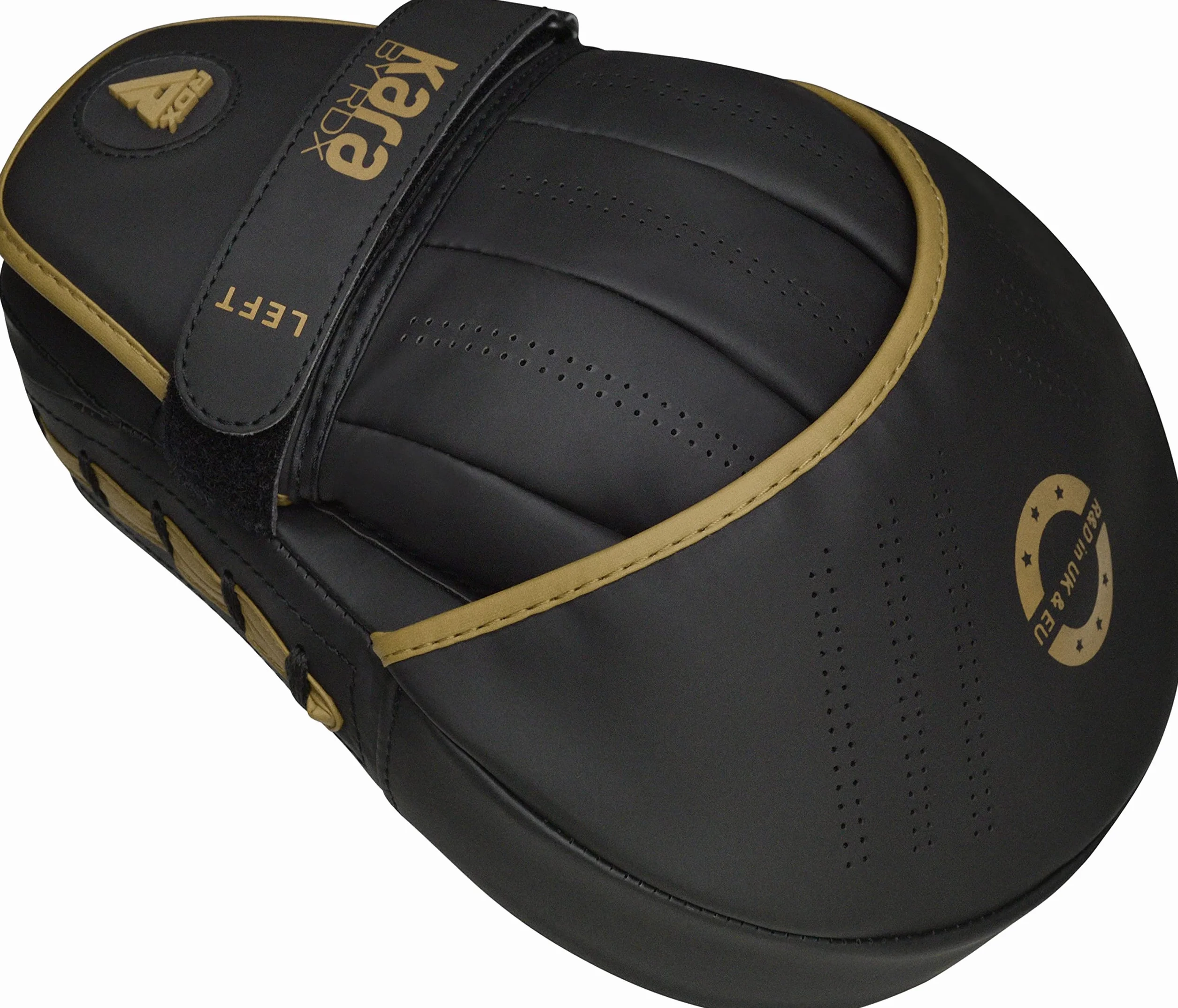 RDX Pattes d'ours Boxe MMA Incurvé Art Martiaux Bouclier Pao Muay Thai Kick Boxing Bouclier de Frappe Maya Hide Cuir Kara Cible D'entraînement Mitaines Focus Pads Sports de Combat Taekwondo Noir