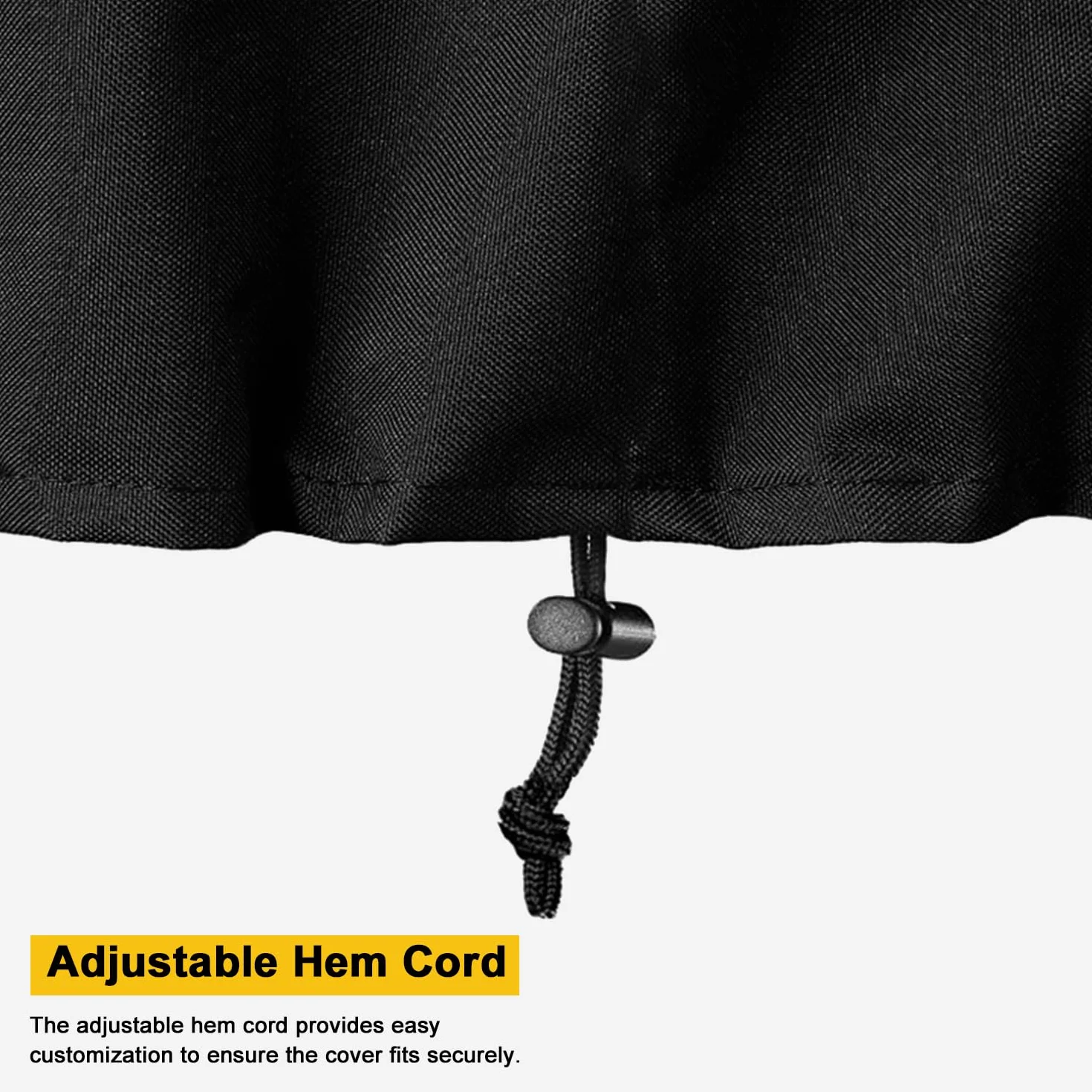 Dokon 2 Pièces Housse Protection Chaise Longue Pliante Exterieur Imperméable Tissu Oxford 420D 110x71cm Noir