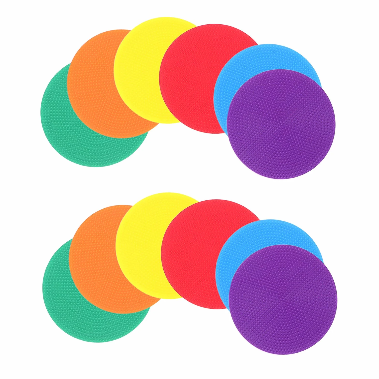 Lot de 12 Disques de Marquage Colorés en Plastique pour Football et Agilité