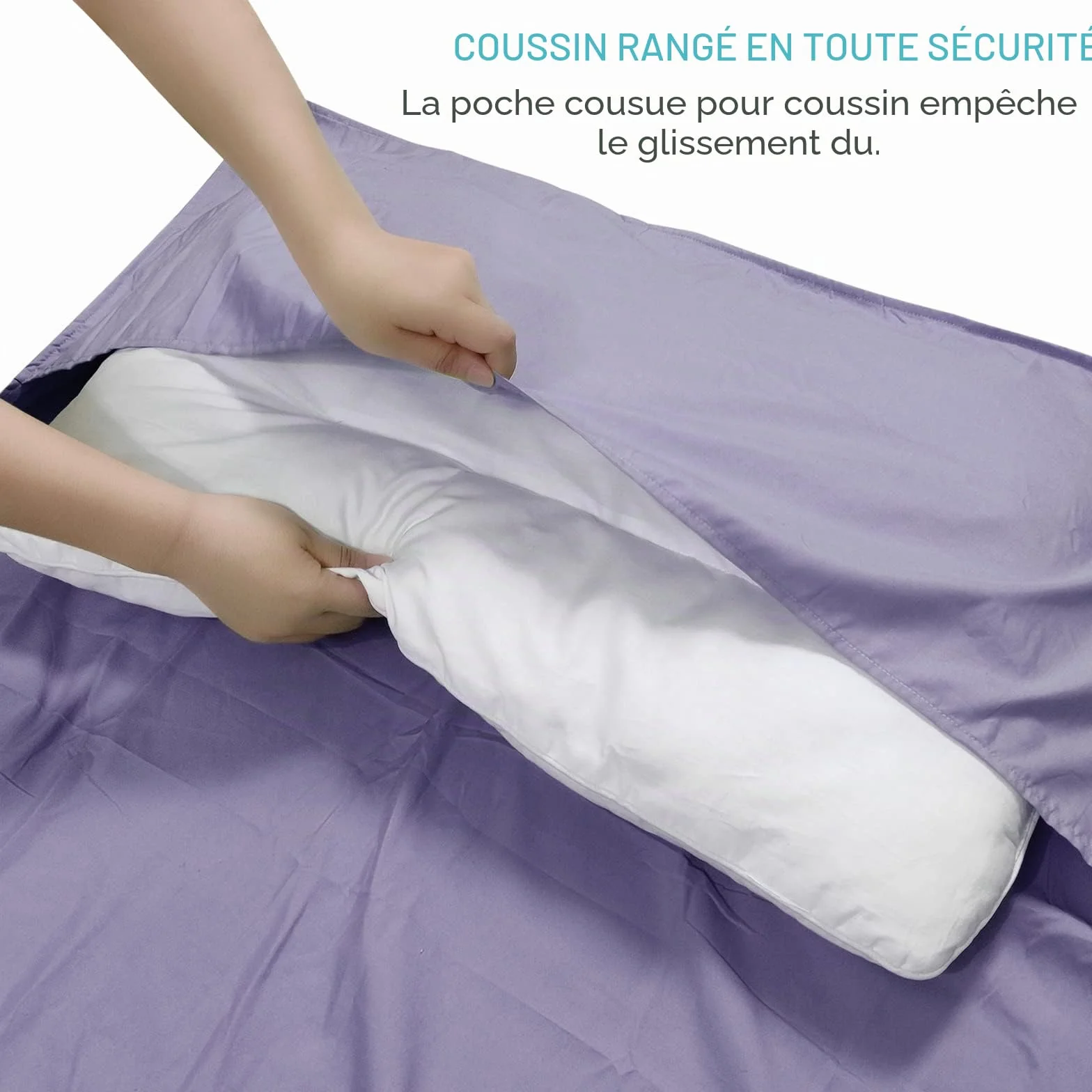 Sac de Couchage Cabane 2-en-1 Microfibre Fermeture Éclair Intégrale 95x220 cm