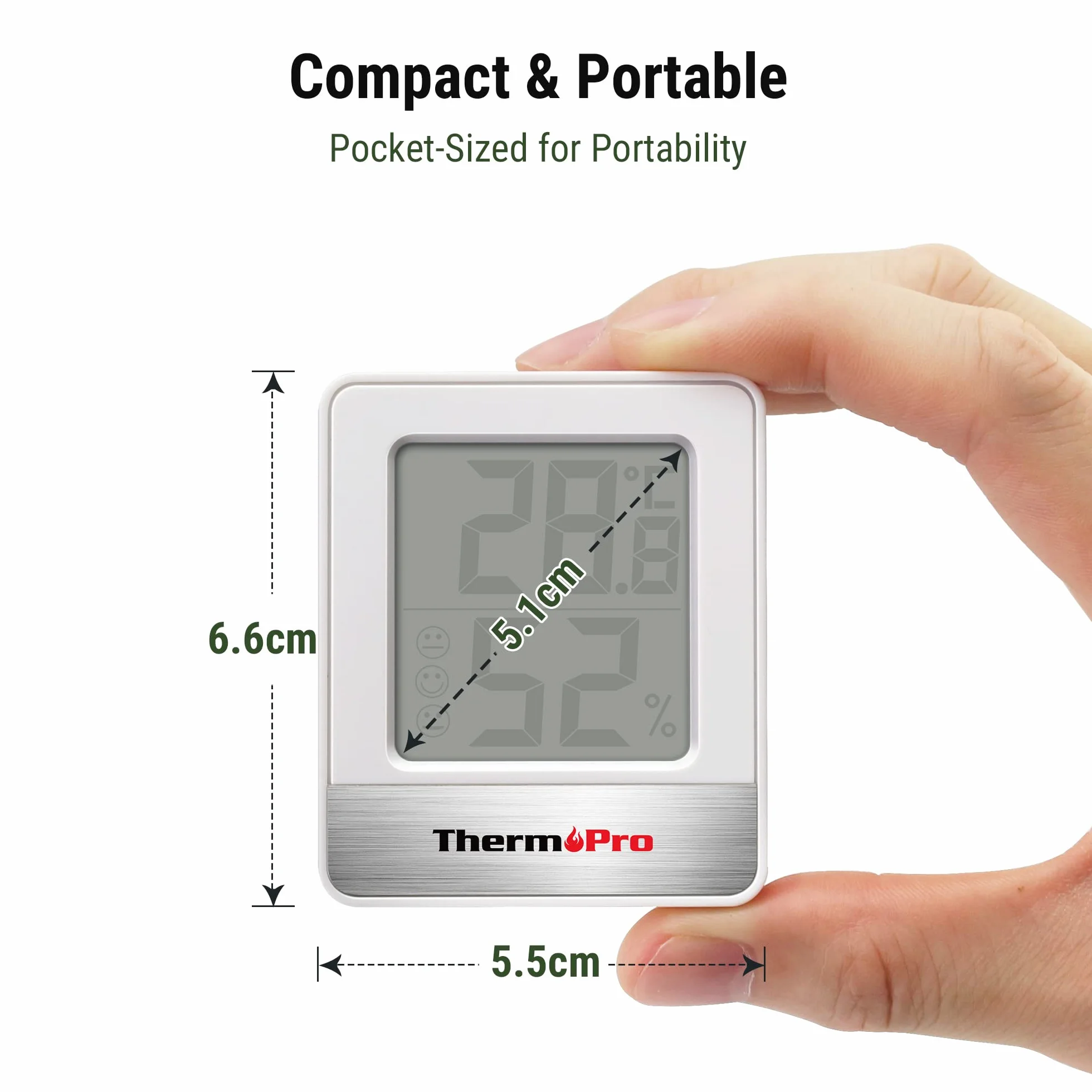 ThermoPro TP49 Petit Hygromètre Numérique Thermomètre Intérieur Moniteur Température Humidimètre