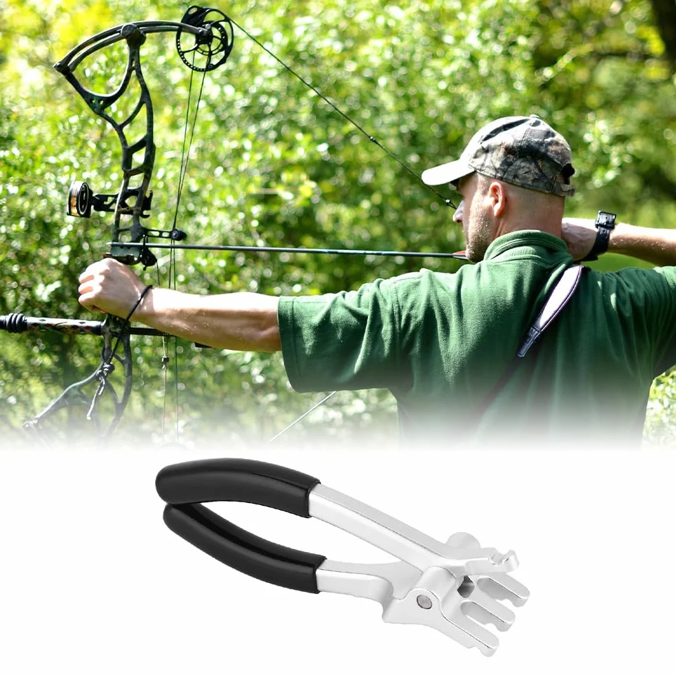 Pince de tir à l'arc D Loop pour arc à poulies, outils de tir à l'arc Accessoires Bowstring D Ring Outil d'installation Archer faisant l'installation Ajustement Serrage Tir à l'arc Outils de réparatio