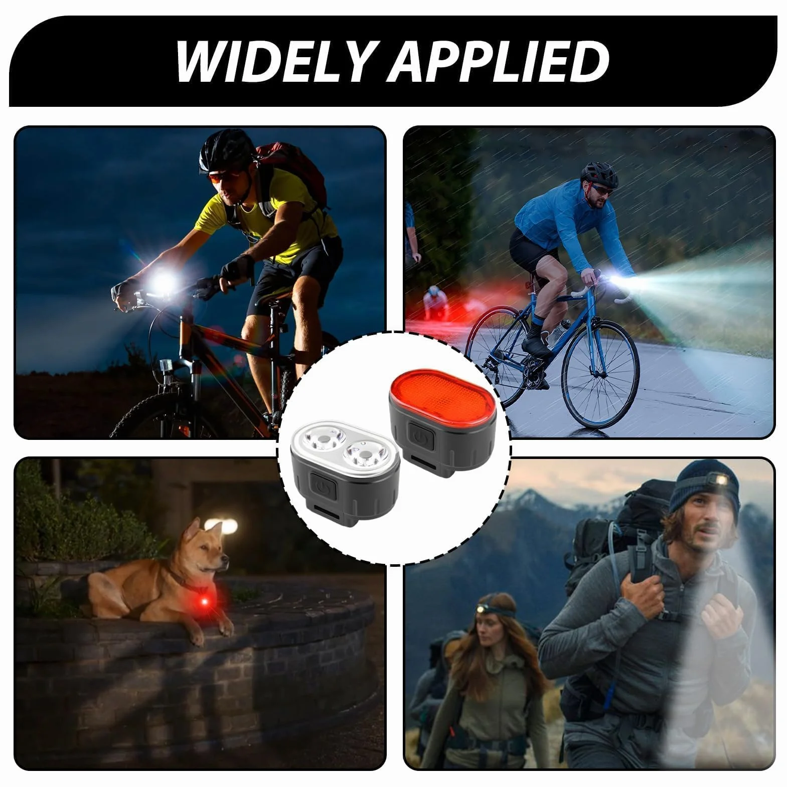 Lumiere Velo Avant et Arriere, Lampe Velo LED Puissantes Rechargeable USB, 4+6 Modes D'éclairage, Étanche IPX5 Lampe Velo, Phare et Feux Arrière pour Nocturne Cyclisme VTT VTC