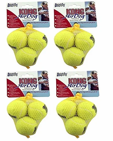KONG Squeakair Lot de 4 balles de tennis Taille XS
