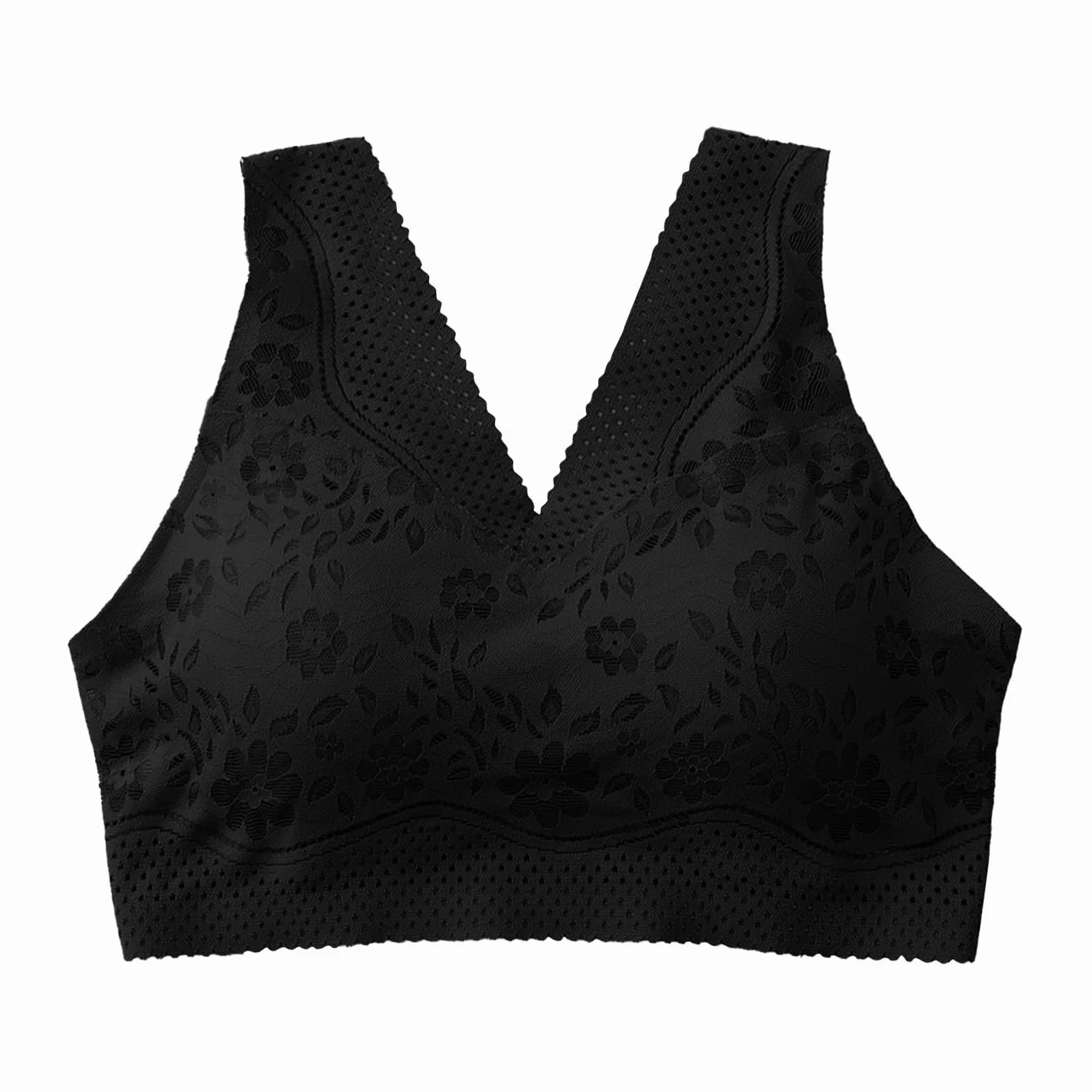 High Support Bras for Women Adjustable Strap Full Coverage No Underwire Wireless