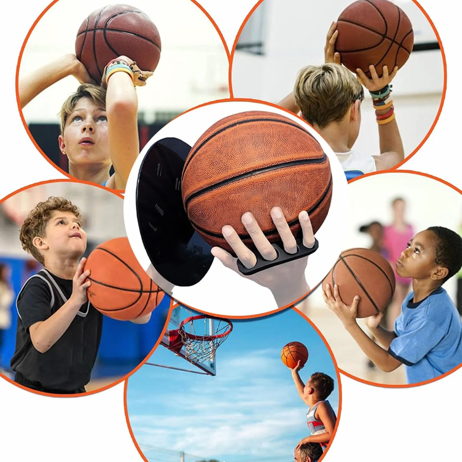 Generico Dispositif D'entraînement Tir : Limitation De La Main Libre, Pour La Précision Basket, Assistant Pour Le Tireur Droit | Matériel De Pratique De Basket En Plein Air Pour Int