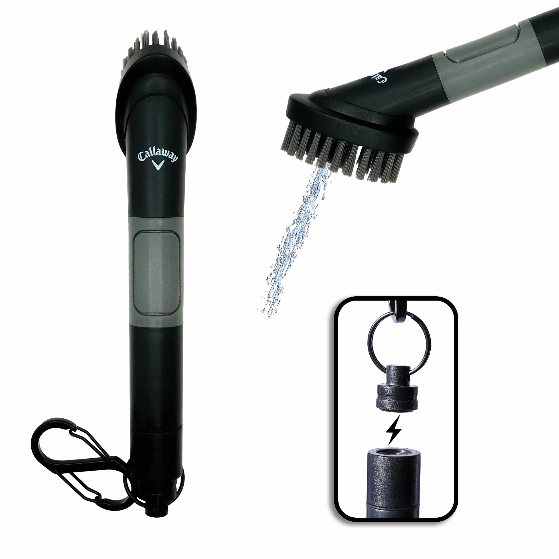 Callaway H2GO Brush Brosse pour Club de Golf Noir