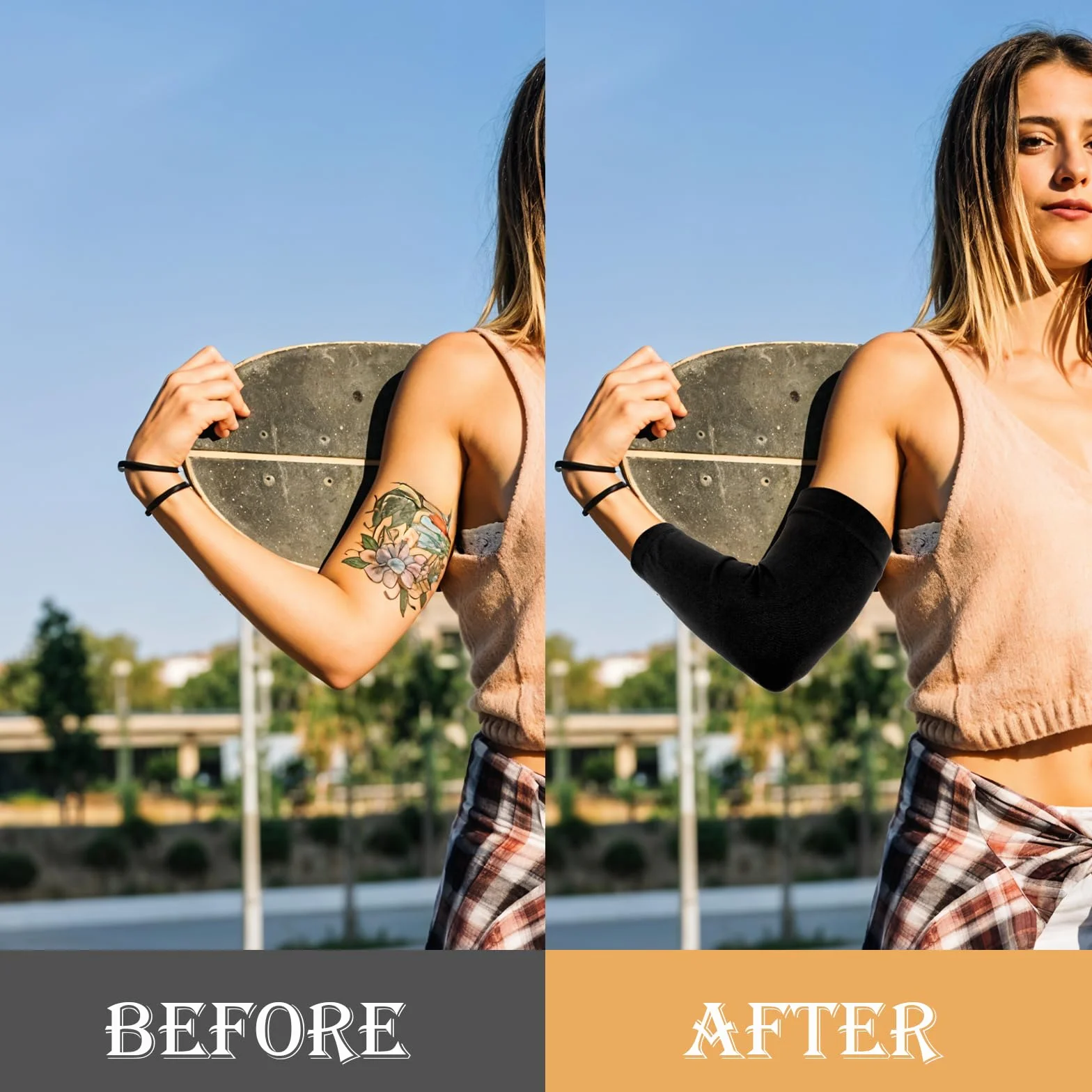 DIVINA VITAE Lot De 3 Paires De Manchons De Tatouage Pour Avant-Bras, Noirs, En Élasthanne, Pour Couvrir Les Tatouages ​​Et Protéger Du Soleil, Pour Hommes Et Femmes