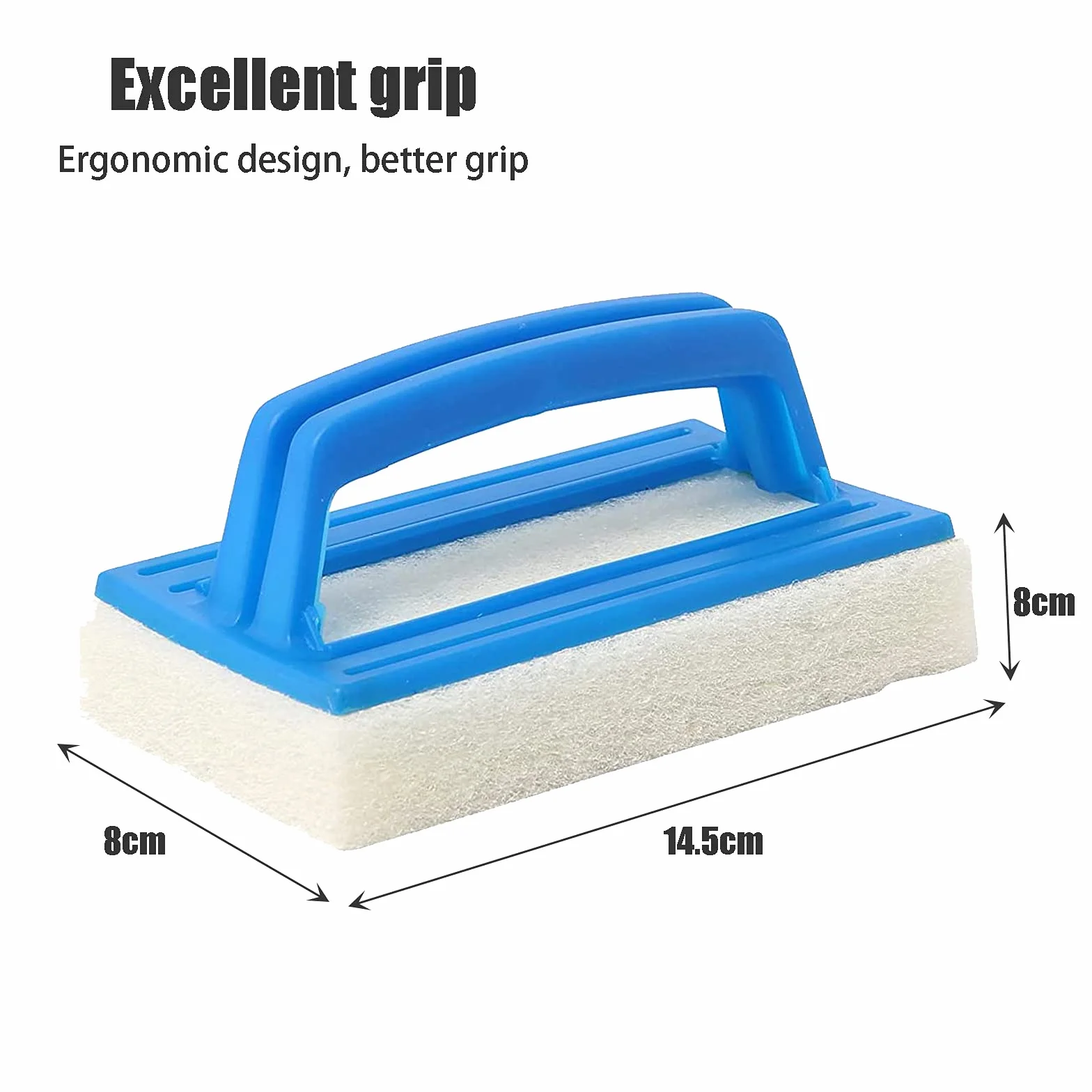 Brosse Balai Eponge Piscine Nettoyant Ligne d'eau Multifonctionnelle 2 Pièces 14.5x8.5cm