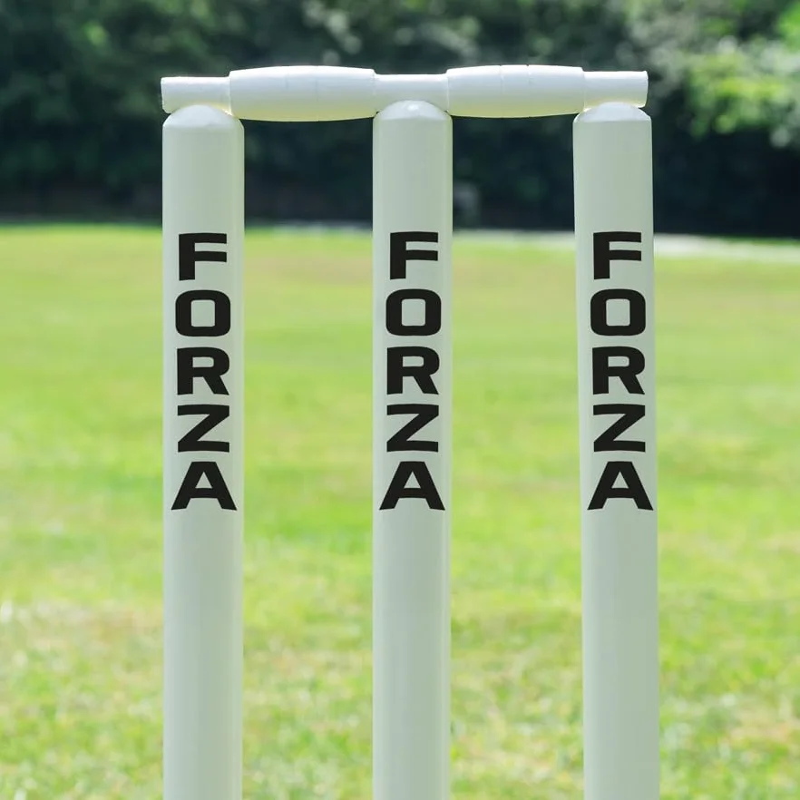FORZA Ensemble de cricket en bois - Batte de cricket en saule du Cachemire et balle de tennis, kit complet de cricket de jardin junior avec souches, cautions et sac de transport robuste