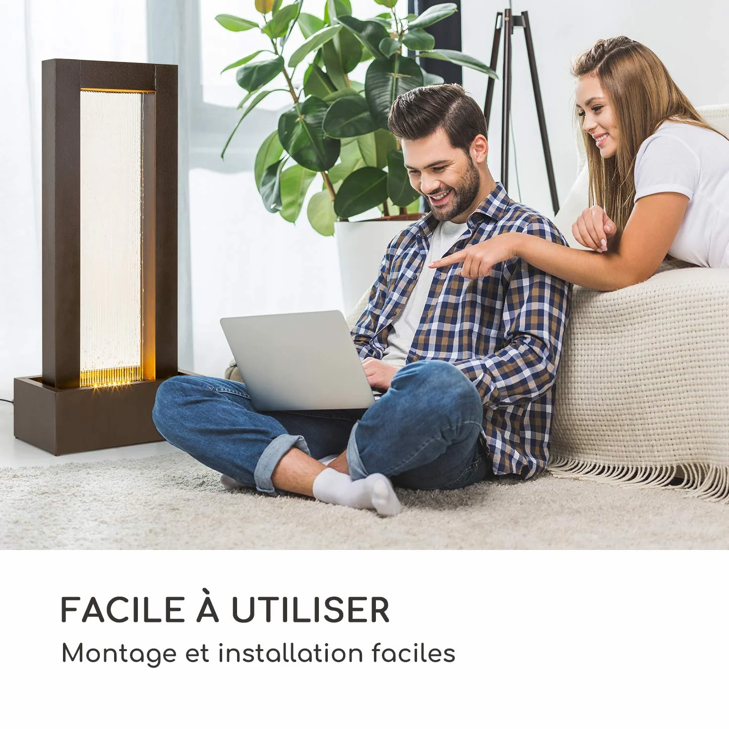 Blumfeldt Skyriver Fontaine de Jardin LoopFlow Bronze Éclairage d'Ambiance