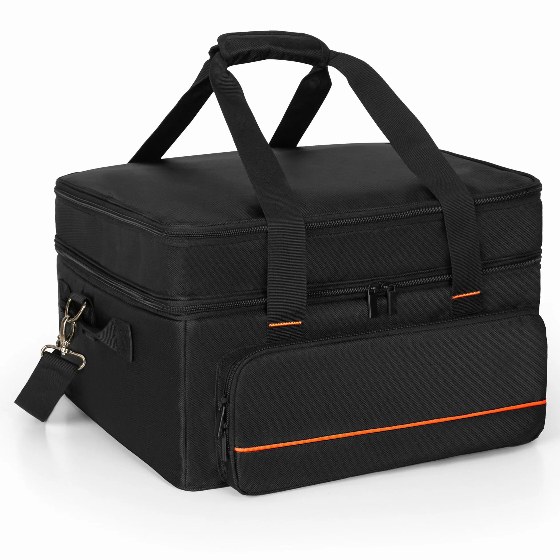 samdew Sac de transport rembourré à double couche, compatible avec Ninja GR101 Sizzle Gril d'intérieur sans fumée et grille, rangement pour barbecue pour plaque et accessoires, sac uniquement