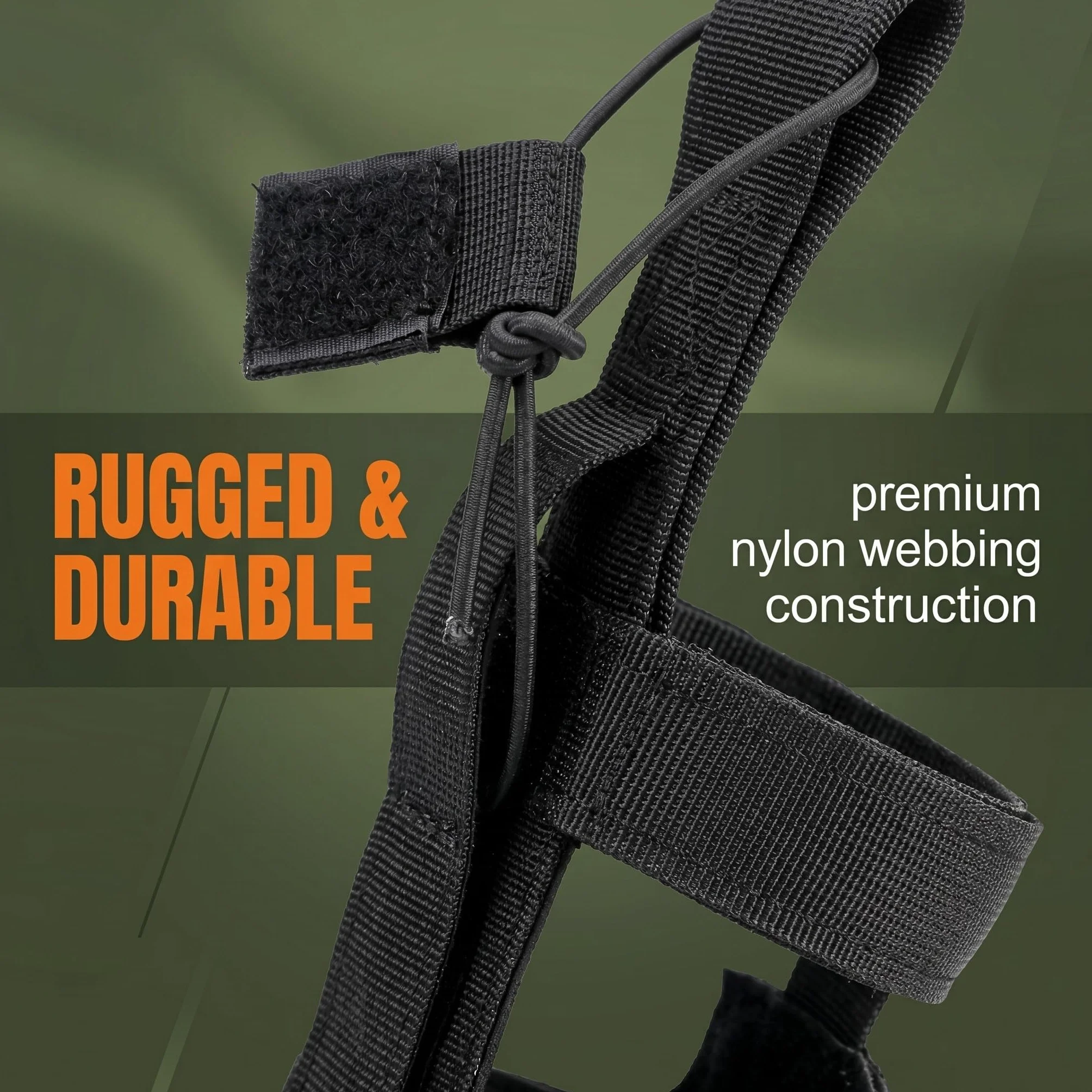 Porte-Bouteille Extérieur en Nylon Tissé | Housse Gourde Sport Outdoor | Fixation Ceinture et Sac | Résistant et Léger | Accessoire Randonnée Camping | Noir