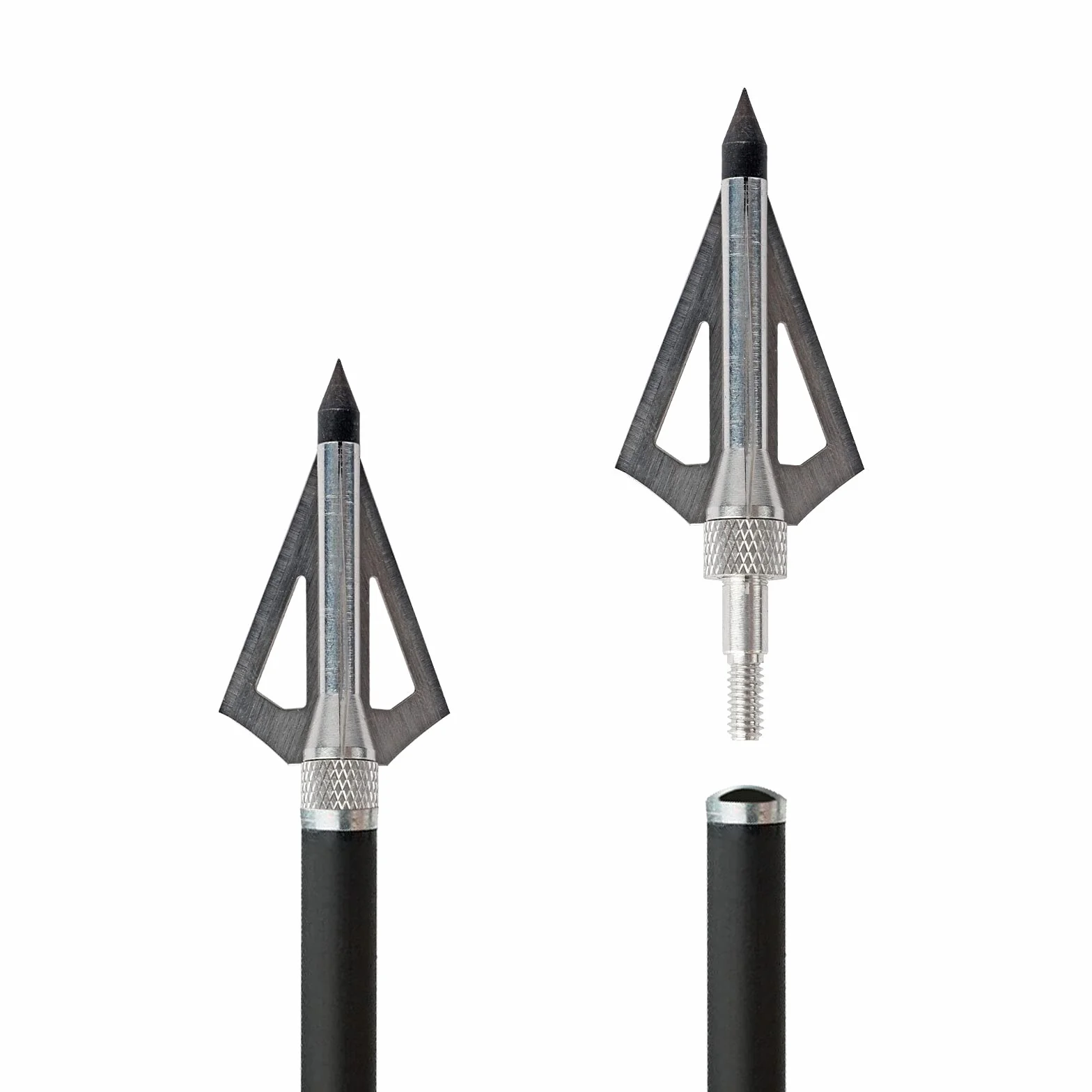 Runmeihe 12 Pointes de Flèche en Acier Inoxydable Chasse avec Un étui de Rangement pour Arbalète de Chasse Adulte, Cible Tir à l'arc et Arbalète Traditionnelle
