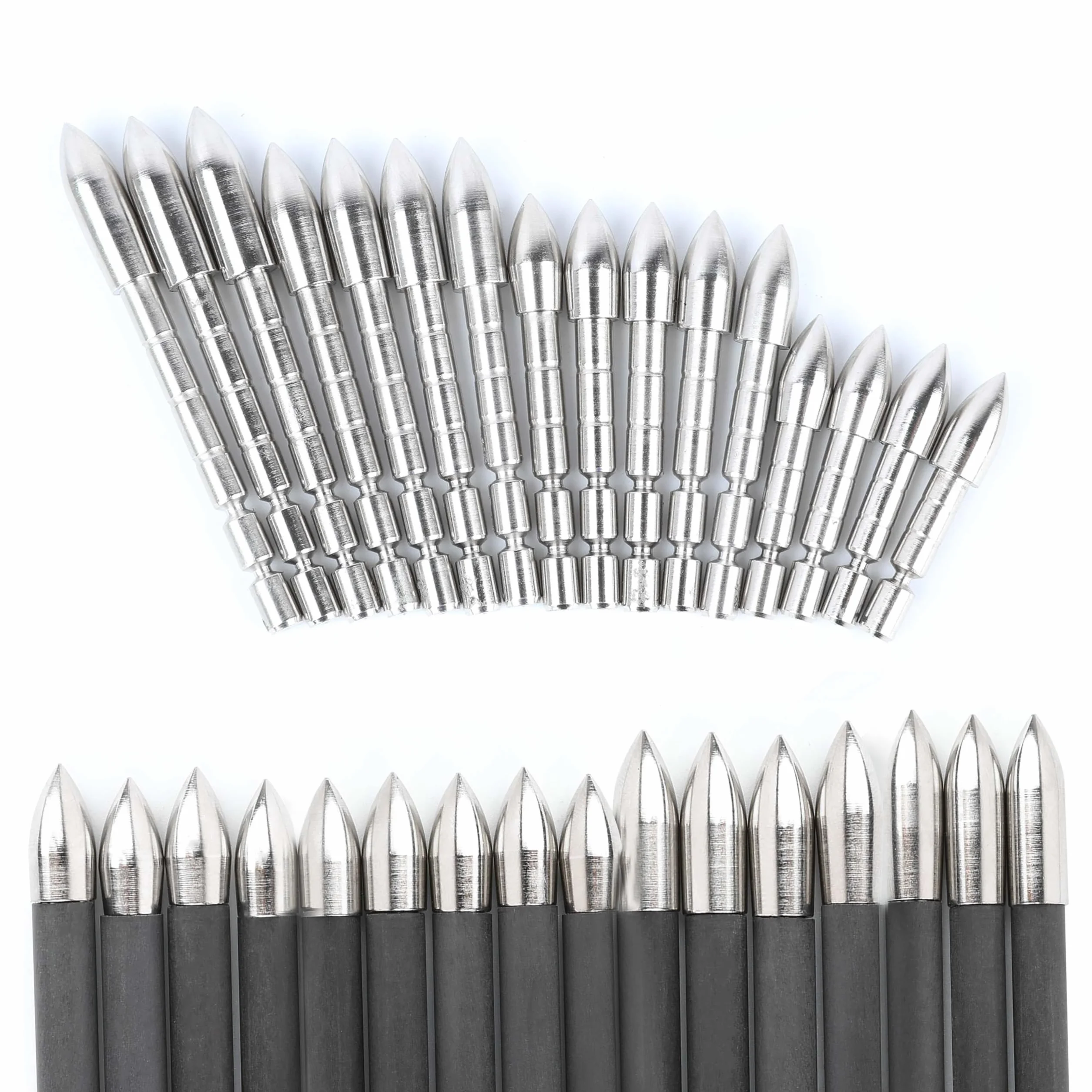 60/80/100/120 Grain Pointes de flèches de tir à l'arc pour 4.2mm Shafts Convient pour 300-1800 Spine Précision Chasse & Cible Pratique 24pcs