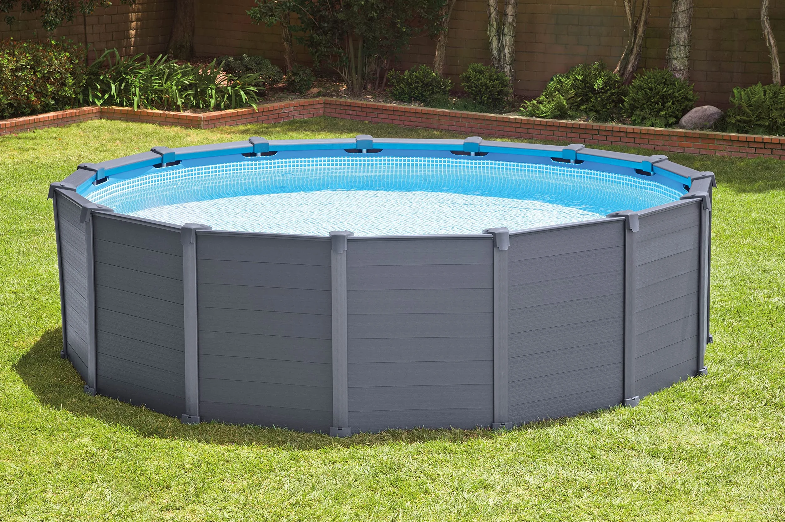 Intex Kit Piscine Graphite 4,78 x 1,24m