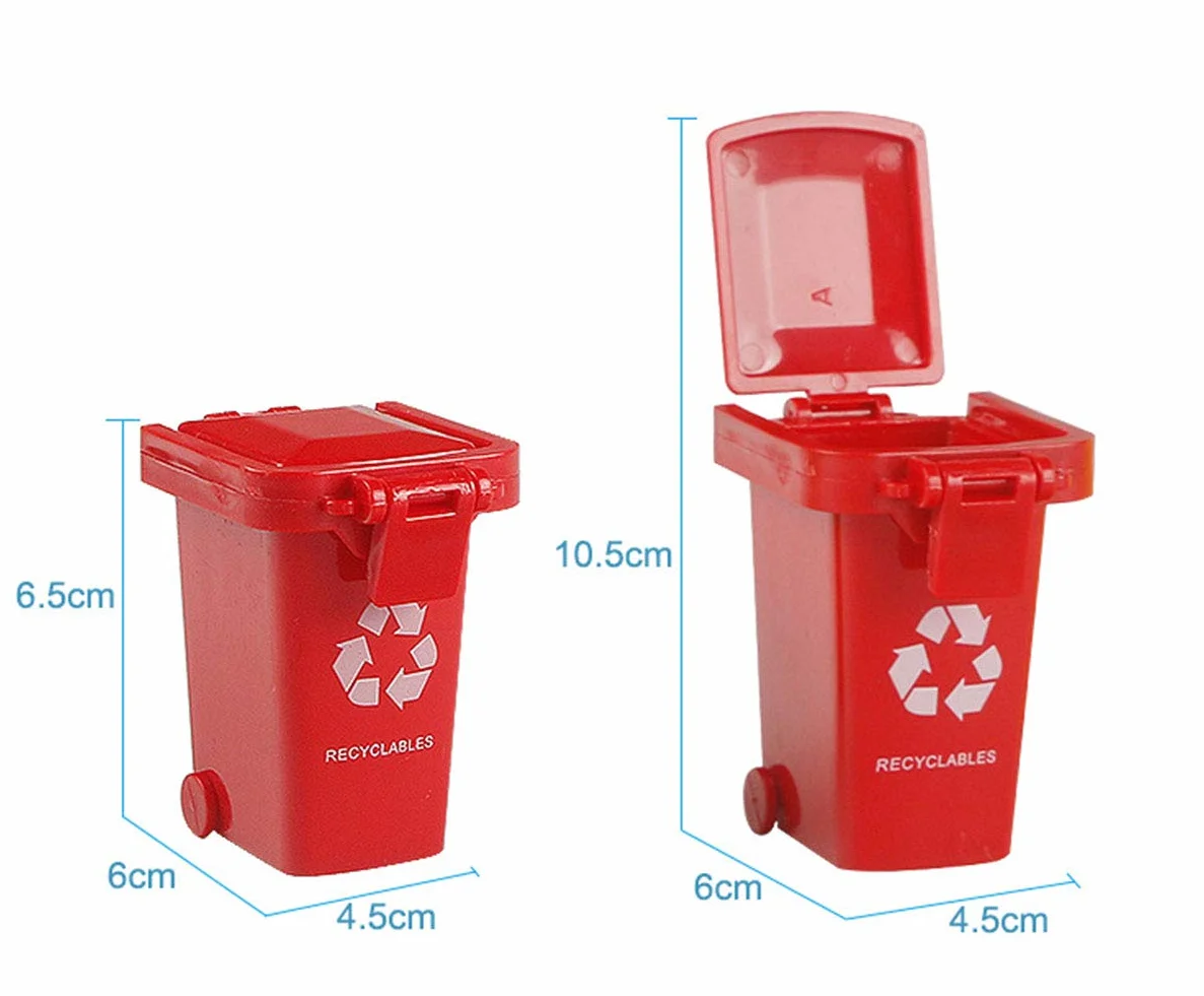 Lot de 4 Mini Poubelles Multicolores pour Enfants