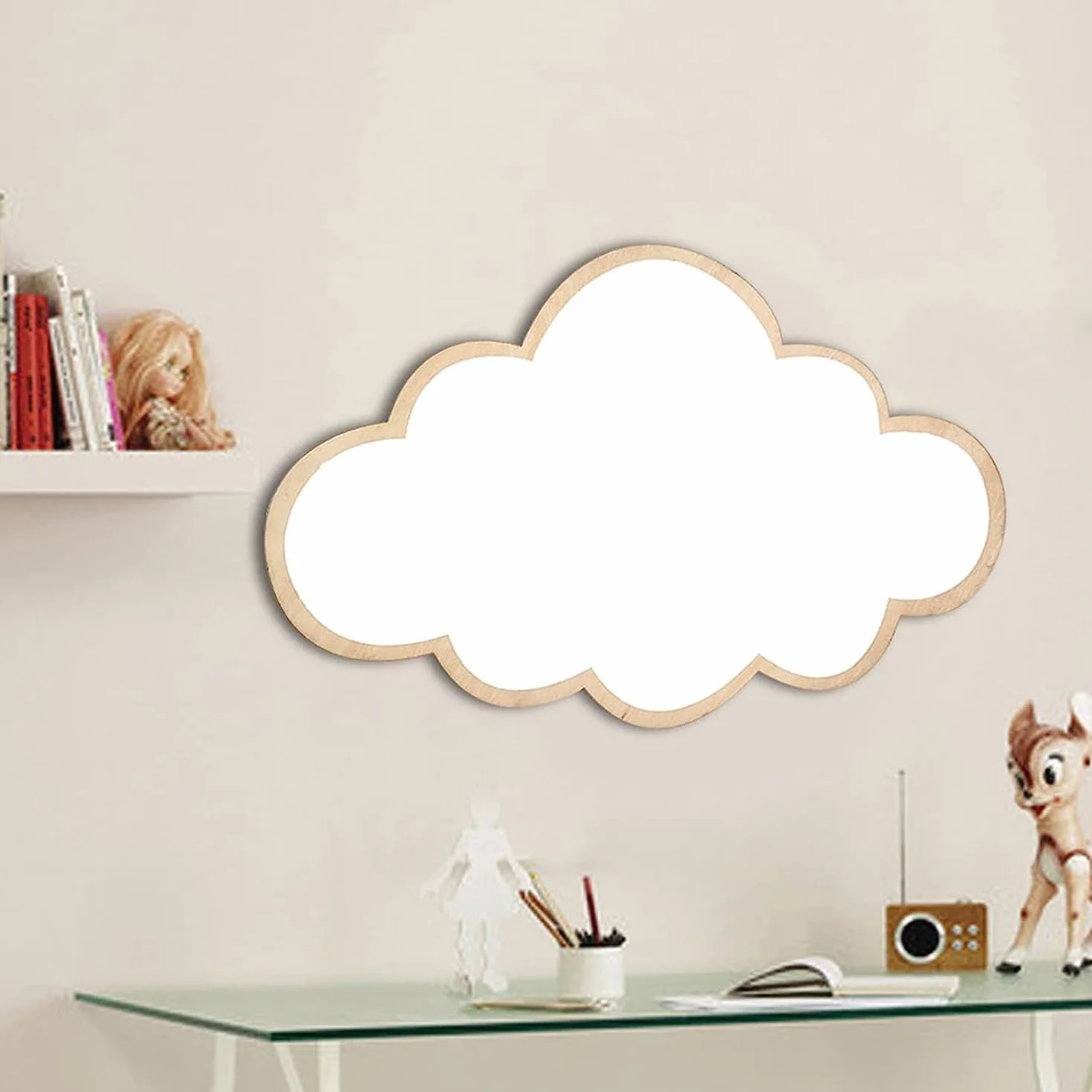 Miroir mural créatif acrylique dessin animé décoration chambre enfant nuage