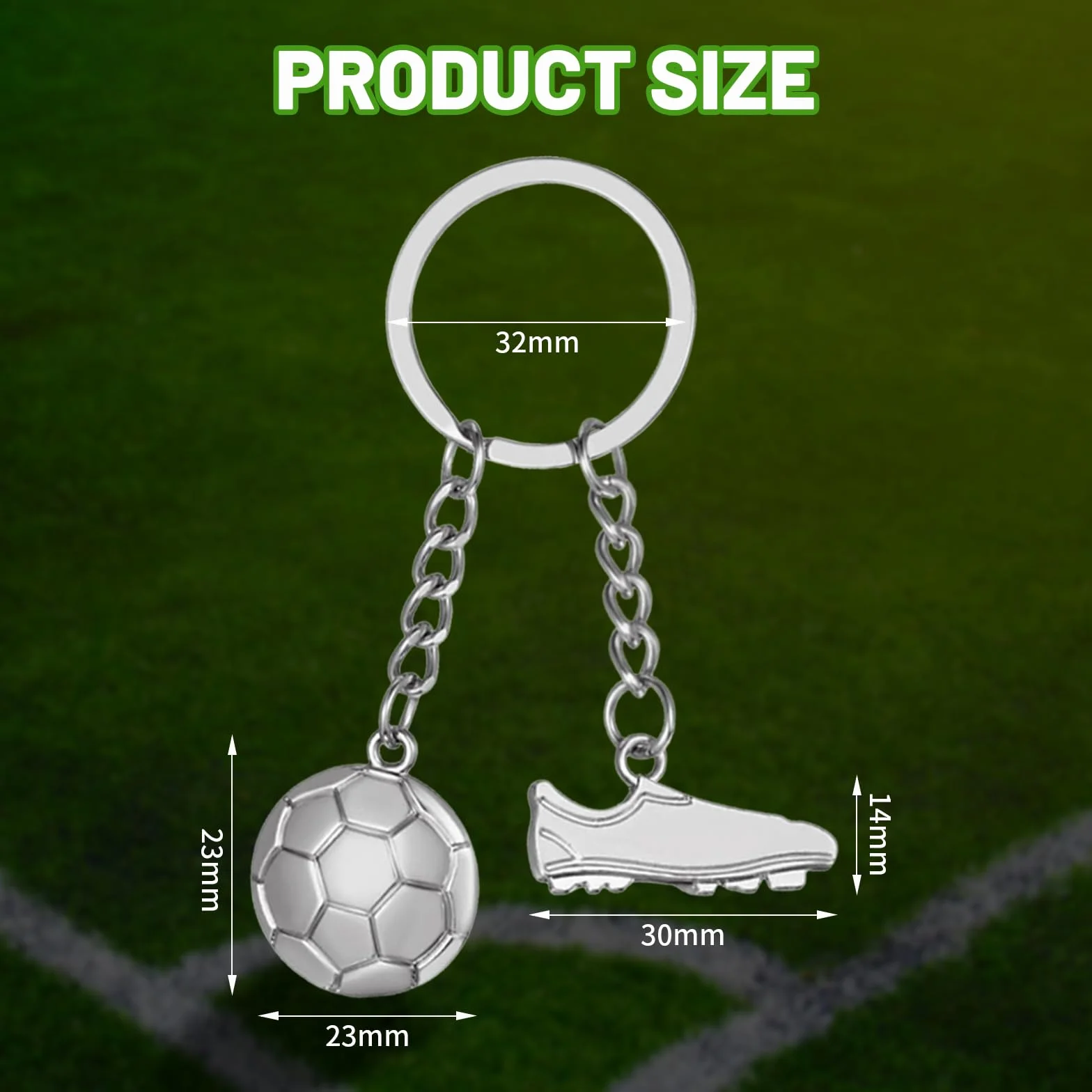 Porte-clés de Football Unisexe, Porte Clés Sport Porte Clé Football, Argent Porte Clé Chaussure Football, Porte Clé Ballon de Foot pour Adultes Enfants, Porte Clef Football pour Ccadeaux Créatifs