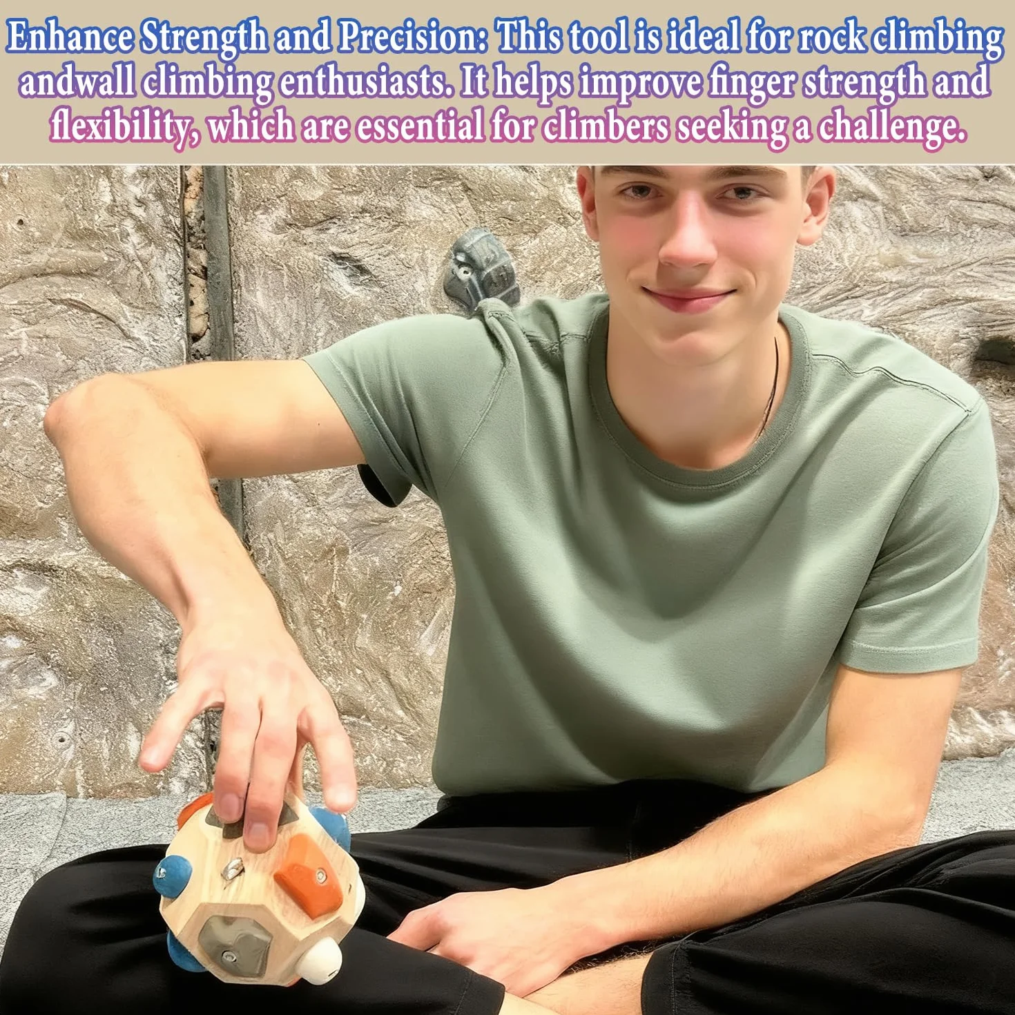 STOAT®Boulder Block Jouet DIY Grimpeur, Entraînement Mains Débutants, Renforceur Doigts, Outil Boulder, Idéal Débutants/Pros, Cadeau
