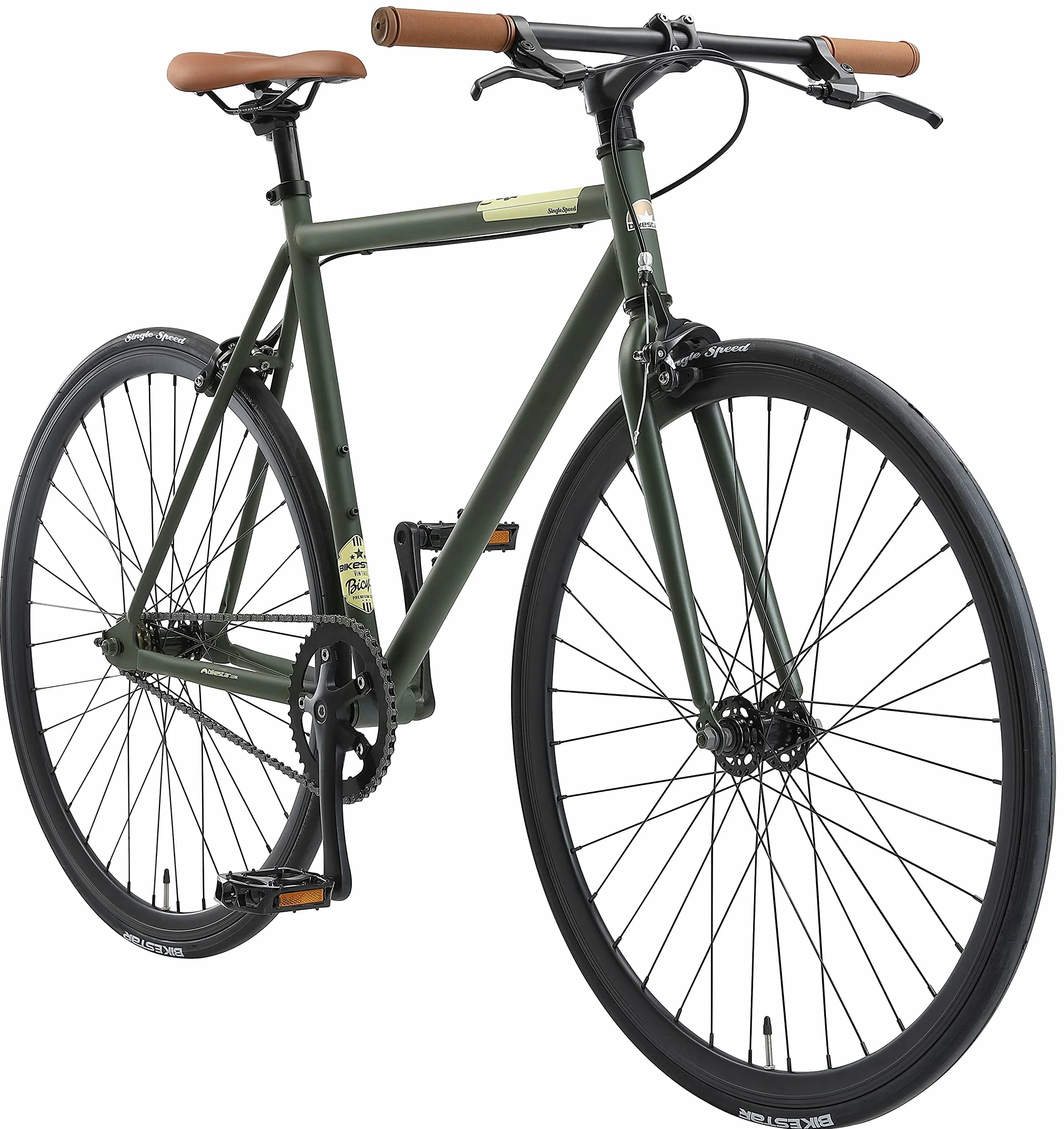 BIKESTAR Vélo de Route VTC 28 Pouces Fixie Single Speed Cadre 53 cm