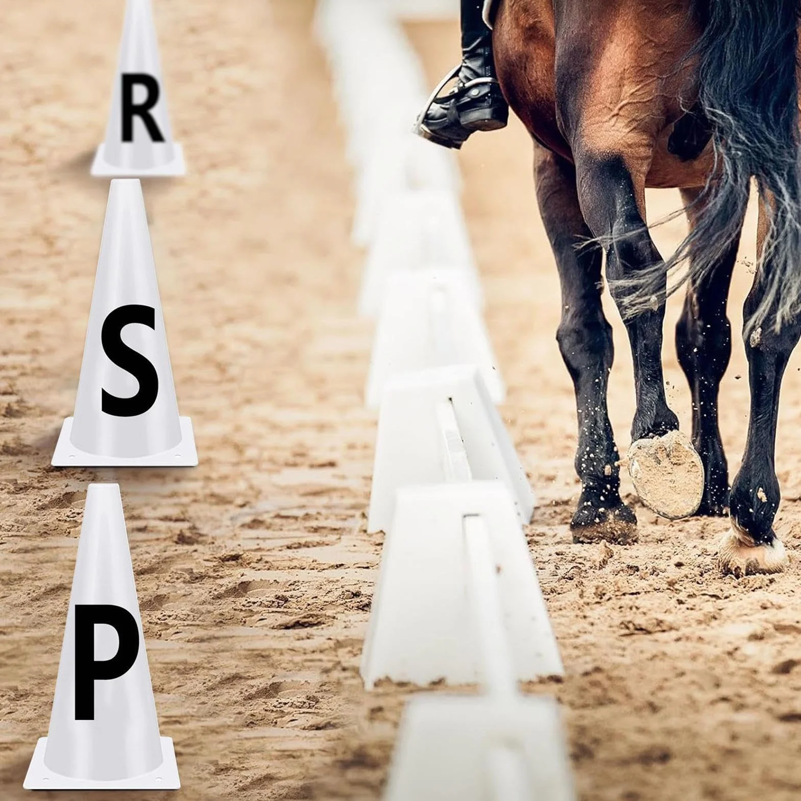 Cônes De Dressage Lettres 23CM Empilables Équipement Entraînement Chevaux