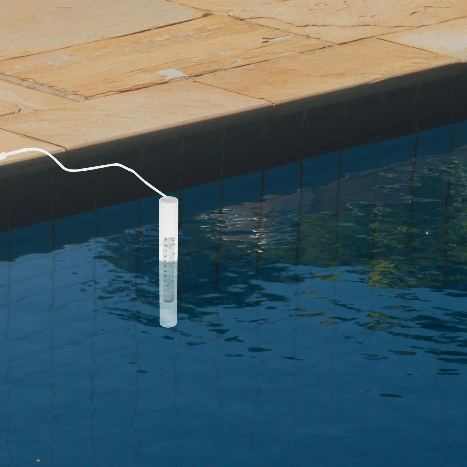 Luxshiny Thermomètre pour Piscine Étanche en PVC pour Bassins et Aquariums