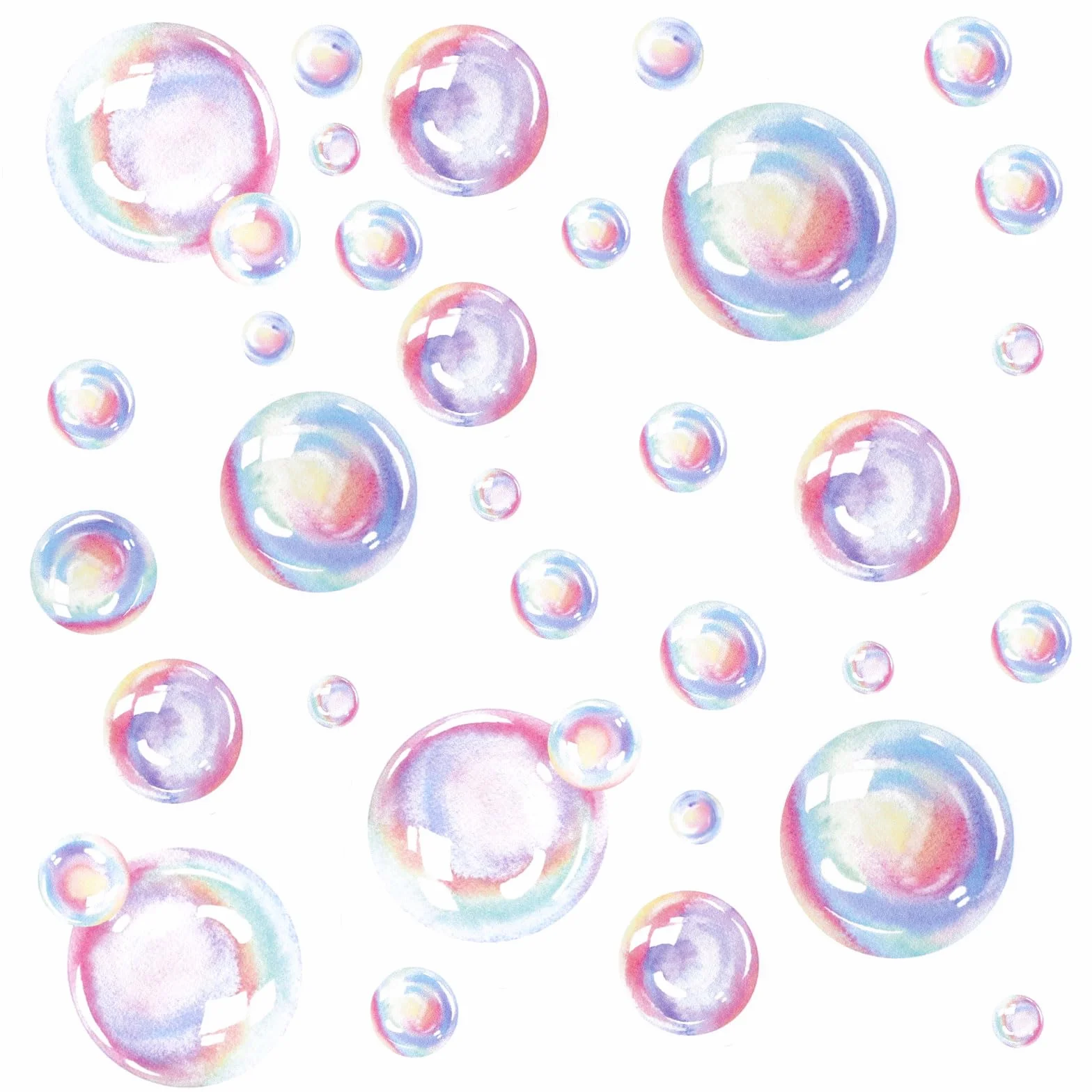 Autocollants Muraux à Bulles Colorées Découpes Océan pour Chambre d'Enfant