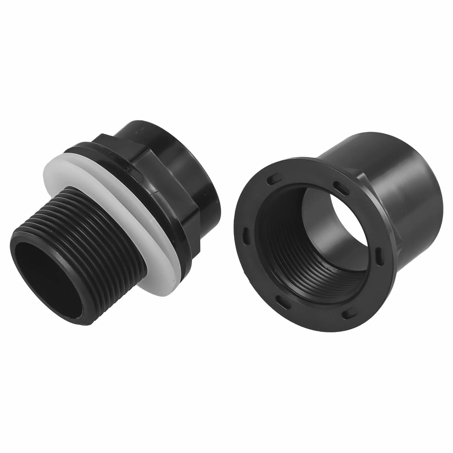 Passe Paroi Raccord Fileté PVC 40 mm Entrée Réservoir Aquarium Joint D'étanchéité