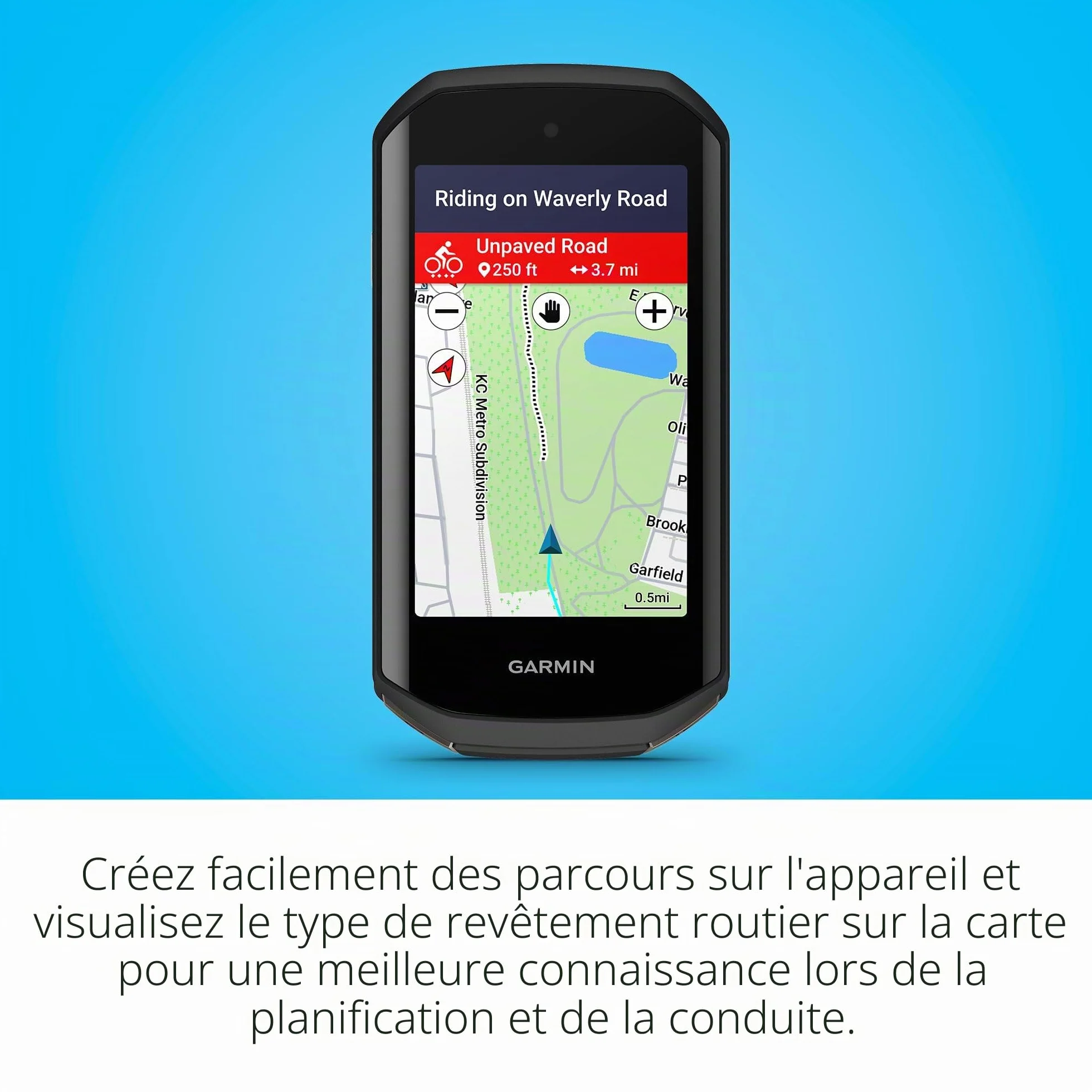 Garmin Edge 1050® Ordinateur de Cyclisme Haut de Gamme, écran Tactile aux Couleurs Vives, Haut-Parleur intégré, Fonctions avancées d'entraînement et de Conduite de Groupe, alertes de Danger Routier